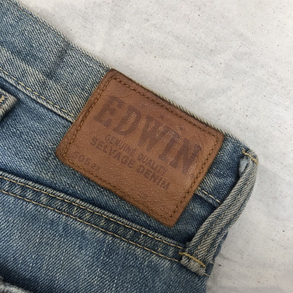 Edwin × Japanese Brand EDWIN 505ZX SELVEDGE DENIM Size US 33 - 9 Thumbnail