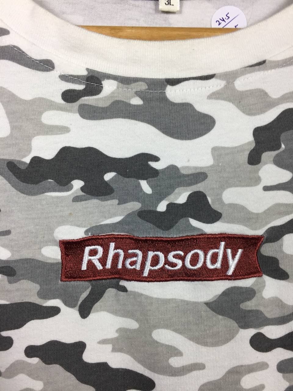 Japanese Brand × Vintage Back & Forth Rhapsody Embroidered Logo Camo Tee Size US XXL / EU 58 / 5 - 4 Thumbnail
