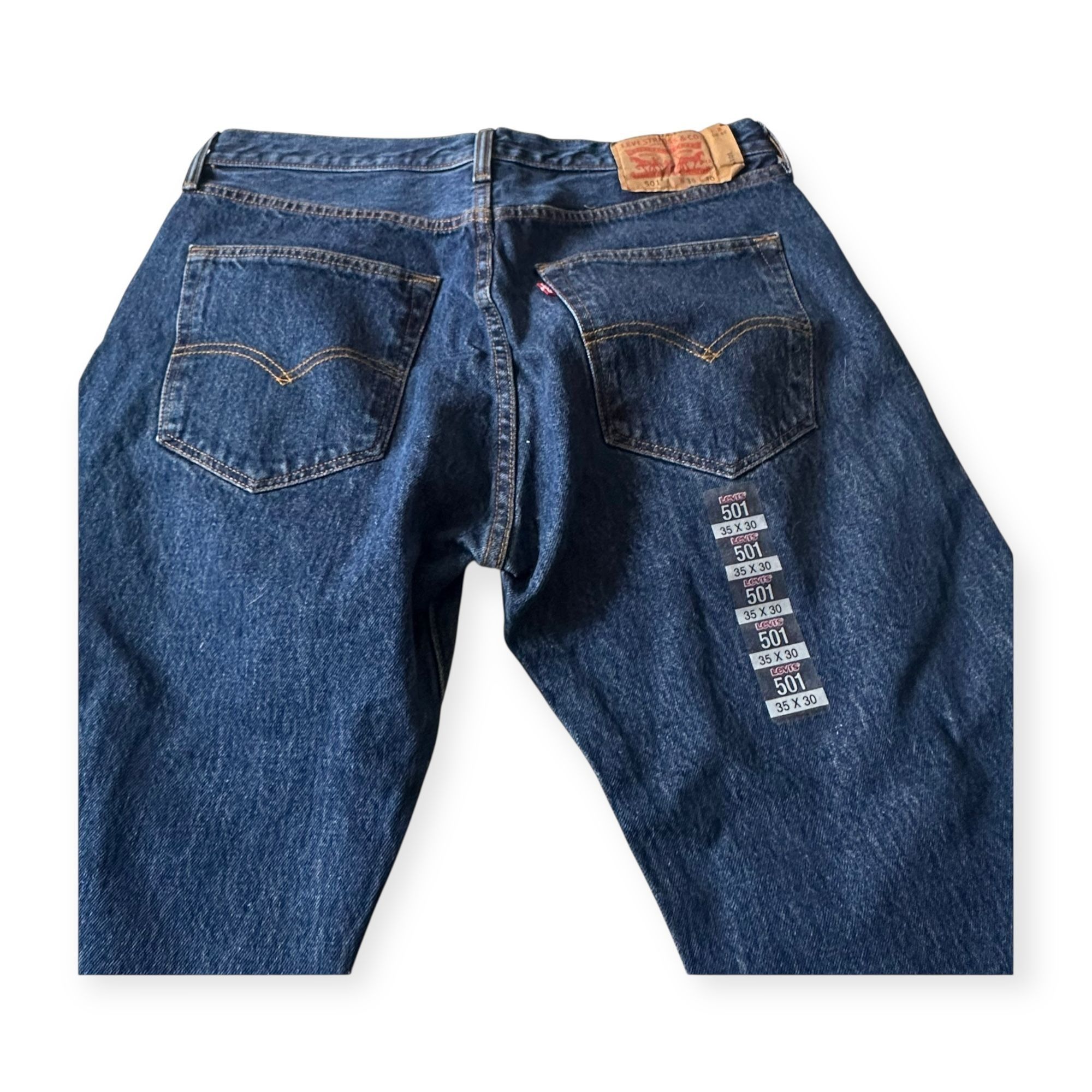 Levi's Levi’s 501 Original Fit Blue Button Fly Jeans W35 L30 New Un Size US 35 - 10 Thumbnail