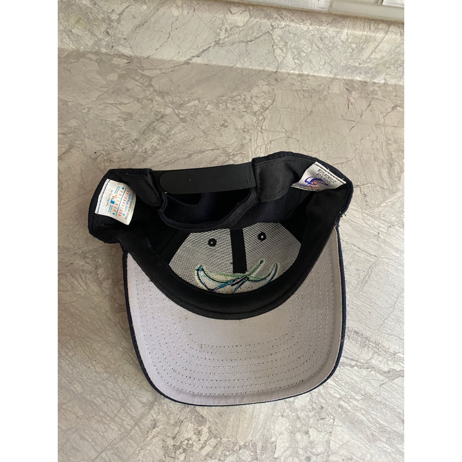 Logo Athletic Vintage Tampa Bay Devil Rays Snapback Baseball Hat Size ONE SIZE - 6 Thumbnail