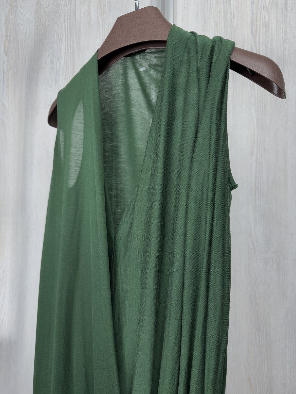 Acne Studios Acne Studios 2015 Green Natifa Draped Loose Lyocell Dress Size XS / US 0-2 / IT 36-38 - 3 Thumbnail