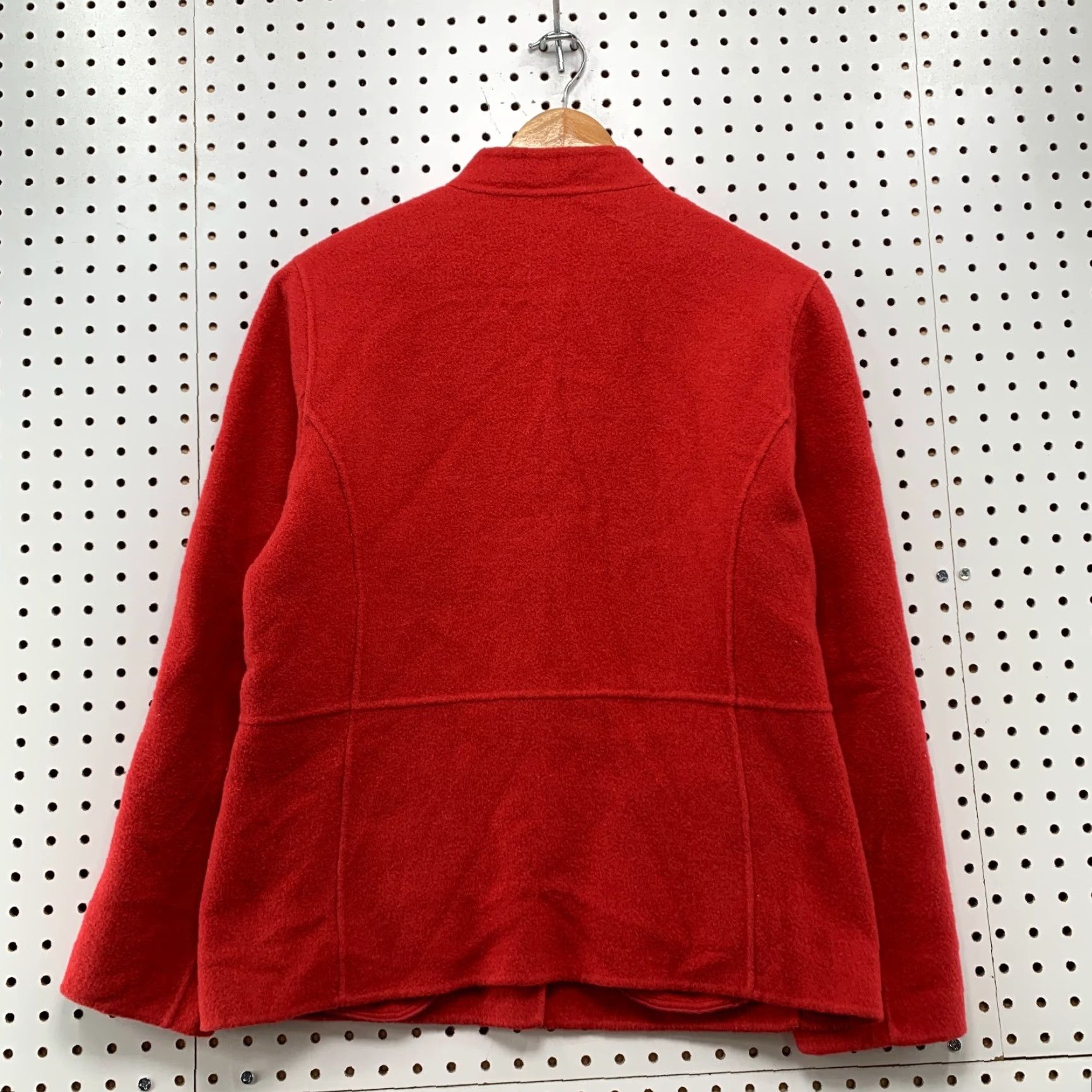 Eileen Fisher Eileen Fisher Wool Cashmere Button Jacket Womens Small Red Solid Wool Cashmere Button Jacket Womens Small Red Size S / US 4 / IT 40 - 2 Thumbnail