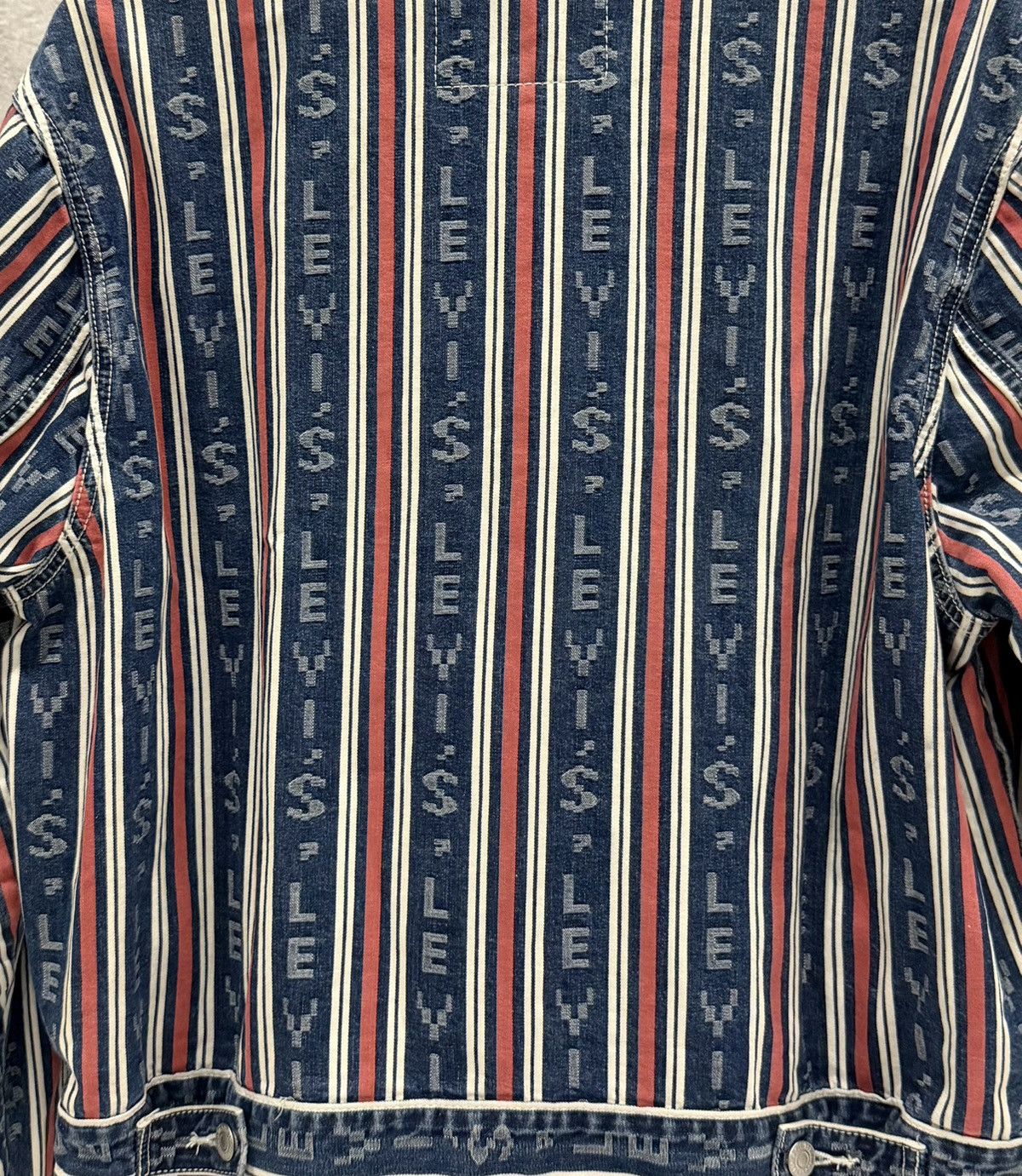 Levi's 🔥RARE🔥LEVI'S Embarcadero Station Stripe Logo Denim Jacket Size US M / EU 48-50 / 2 - 9 Thumbnail