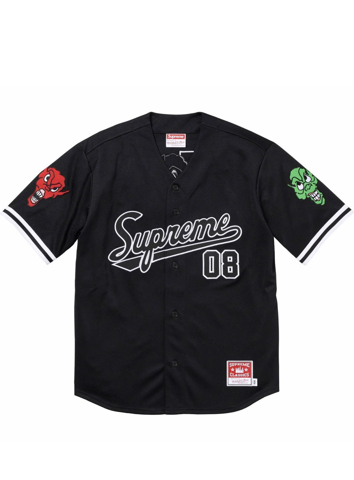 Supreme Mitchell & Ness Satin Baseball Jersey White