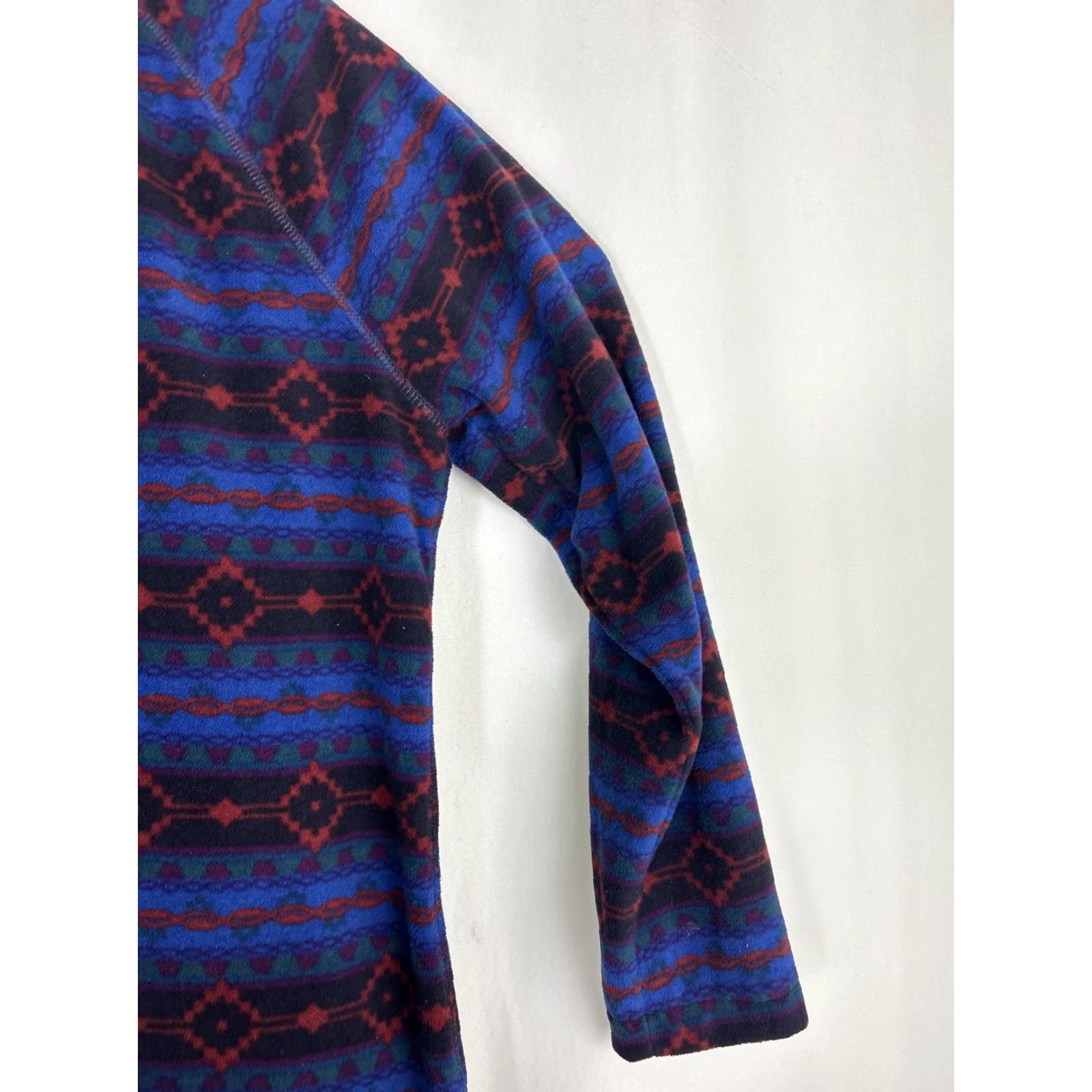 Eddie Bauer Eddie Bauer Women's Jacket 1/4 Zip Fleece Southwestern Aztec Blue Multicolor L Size L / US 10 / IT 46 - 4 Thumbnail
