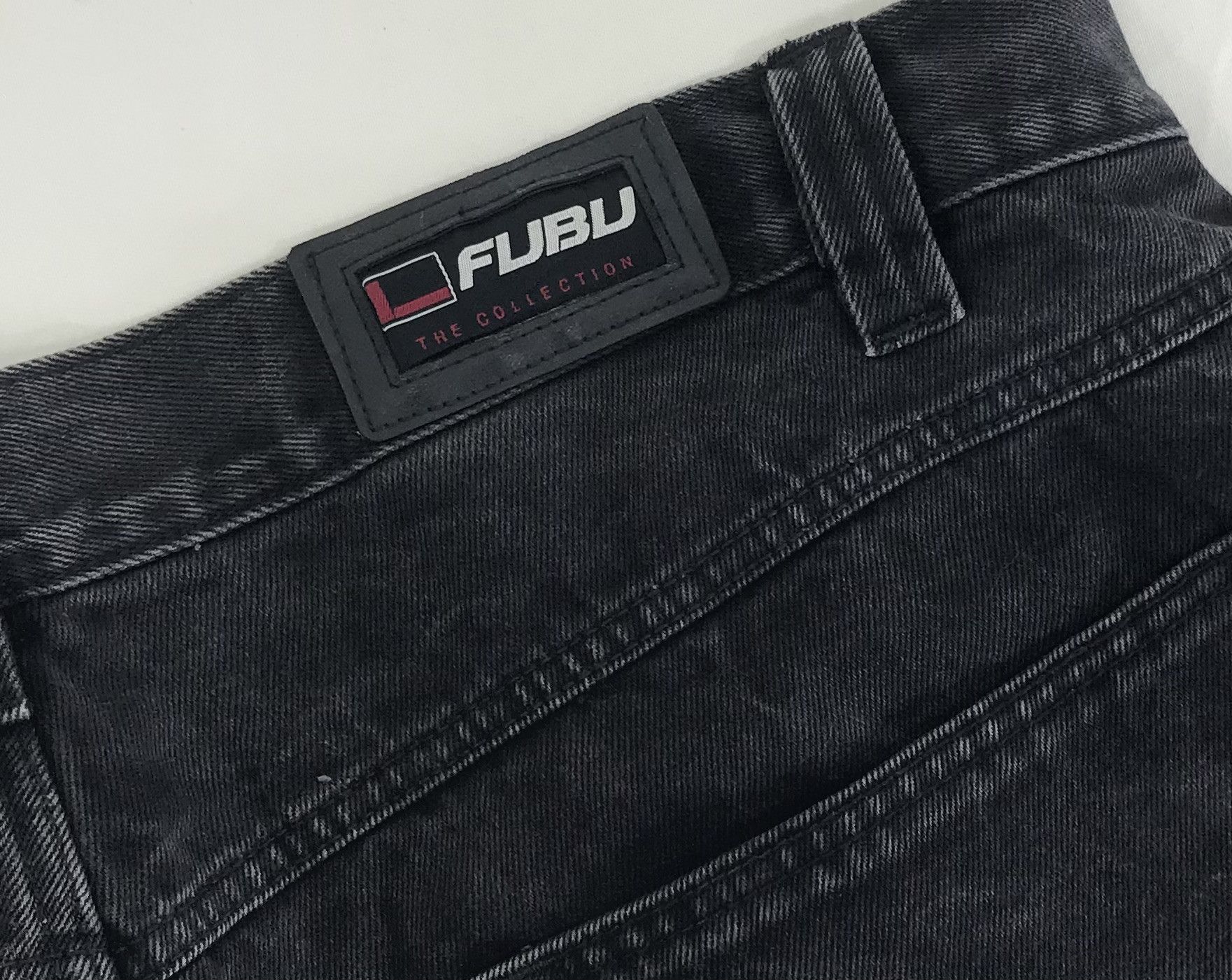 Fubu Vintage Fubu Faded Black Cargo Baggy Jeans Crazy Wide Denim Size US 38 / EU 54 - 18 Thumbnail