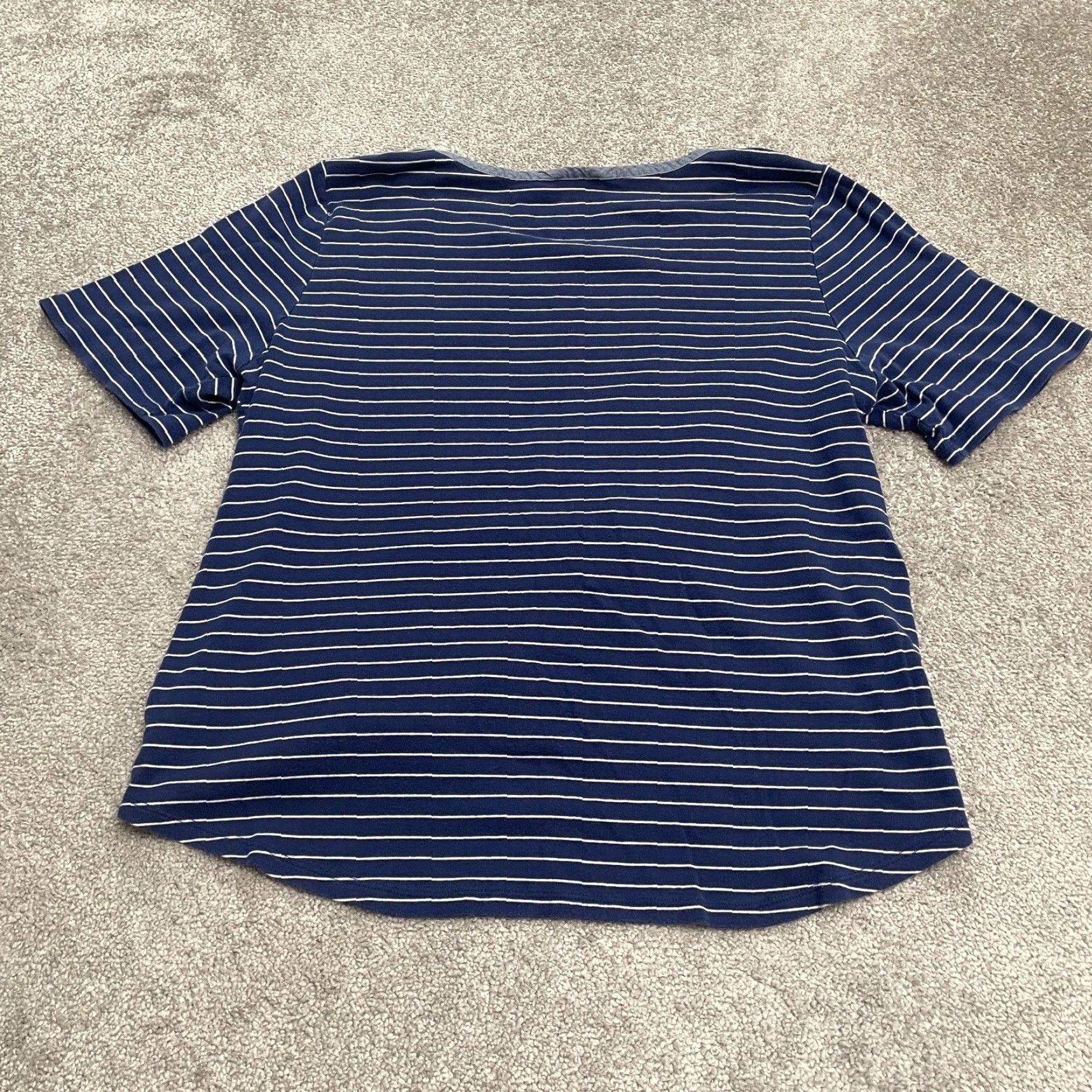 Jones New York Jones New York T-Shirt Womens 3X Striped Short Sleeve Round Neck Blue White Size XXL / US 16-18 / IT 52-54 - 2 Thumbnail