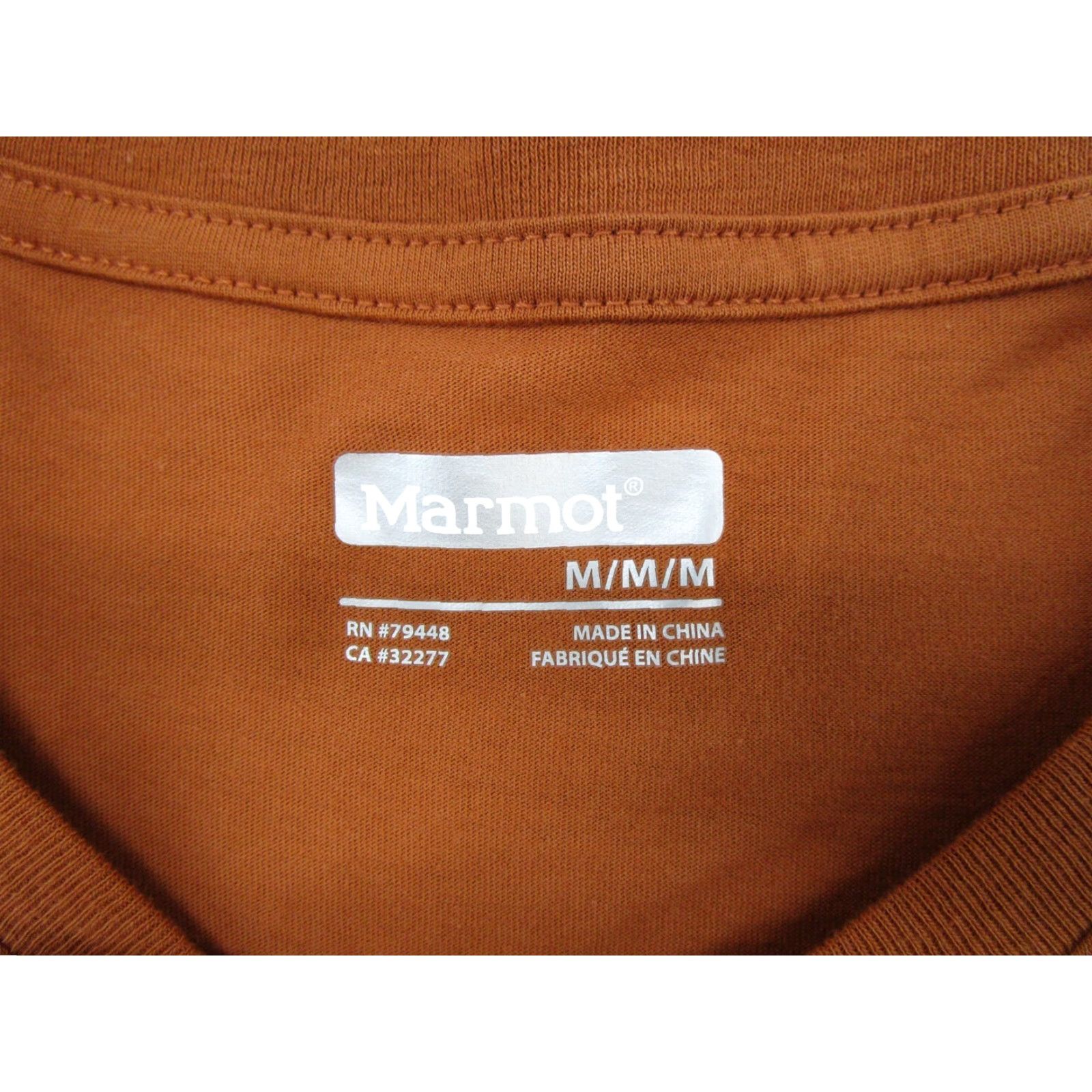 Marmot Marmot Outdoors Mountain Graphic Logo Spell Out Orange T-Shirt Mens Size M Size US M / EU 48-50 / 2 - 3 Thumbnail