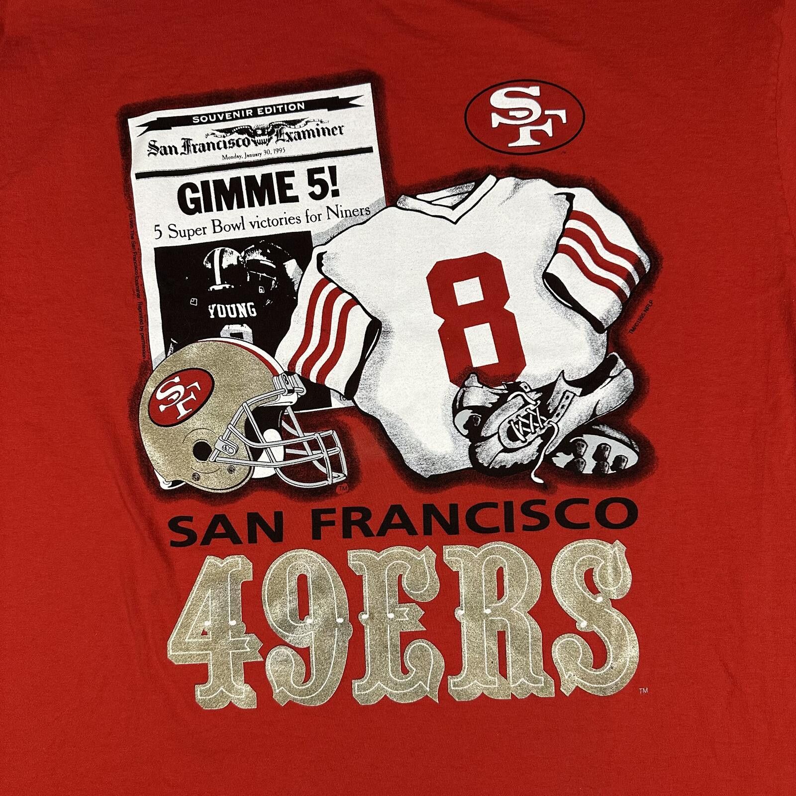 Tultex Vintage San Francisco 49ers red XL graphic t-shirt Size US XL / EU 56 / 4 - 3 Thumbnail