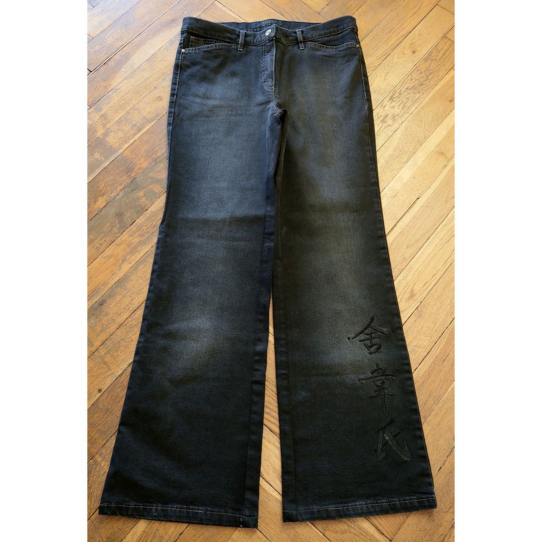 Raver Flared Kanji Pants Baggy Loosefit Opium Techno Alt