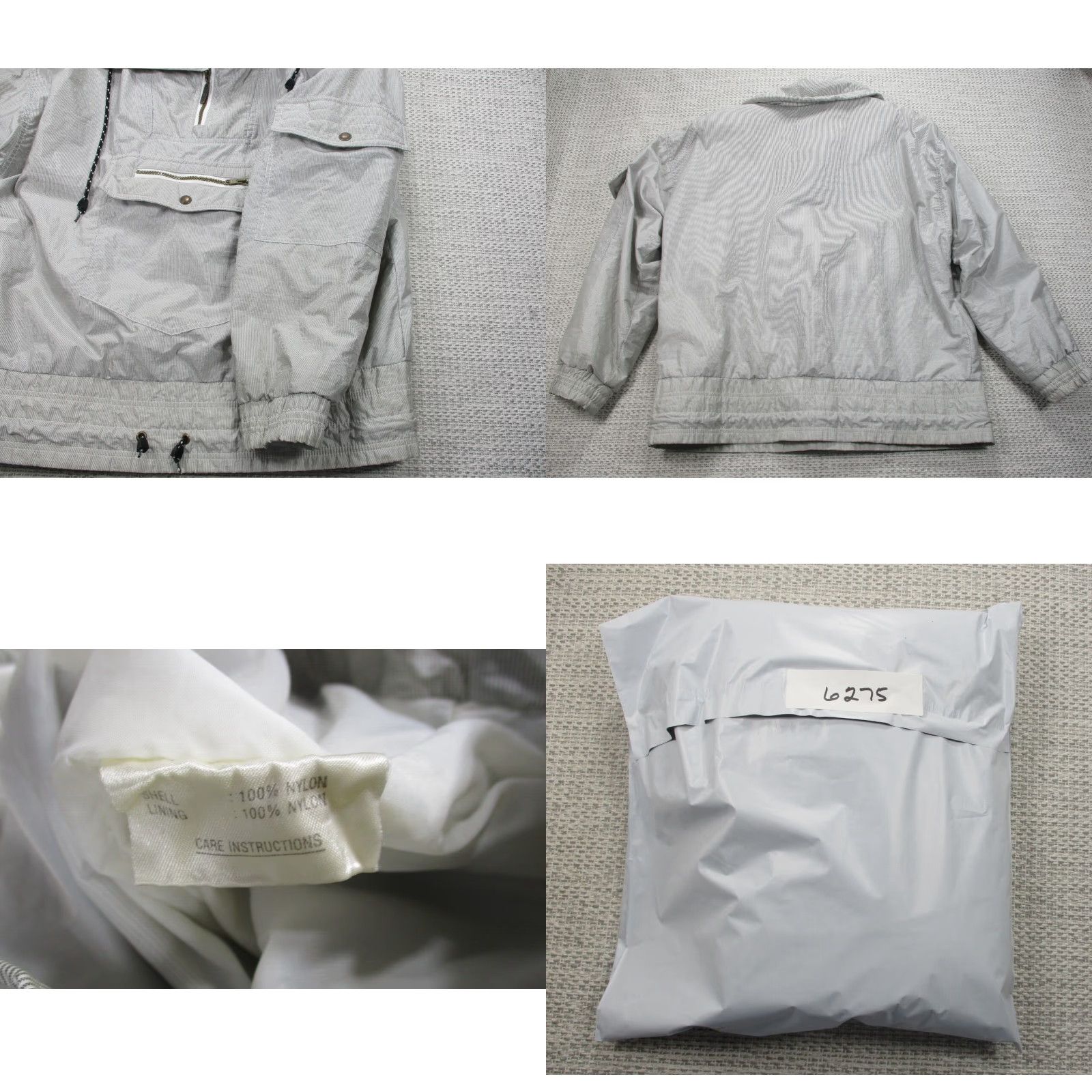 Vintage VINTAGE OSSI Skiwear Jacket Womens M Front Pouch Stand Up Collar Gray Striped 1/4 Zip Pocket Wind-Resistant Insulated Size M / US 6-8 / IT 42-44 - 8 Thumbnail