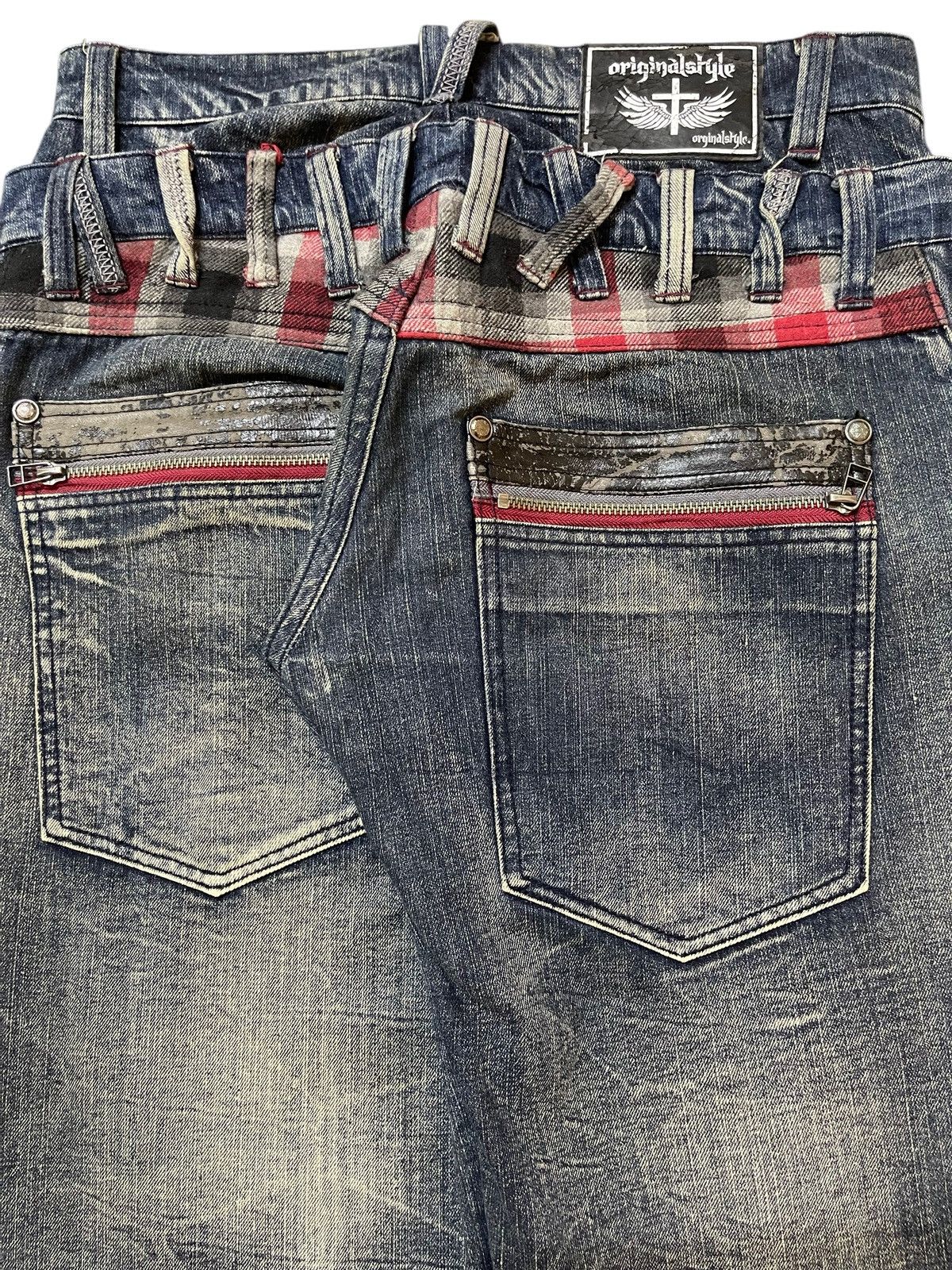 If Six Was Nine Vintage Japanese Brand Double Waist Thunder Wash Distressed Size US 32 / EU 48 - 6 Thumbnail
