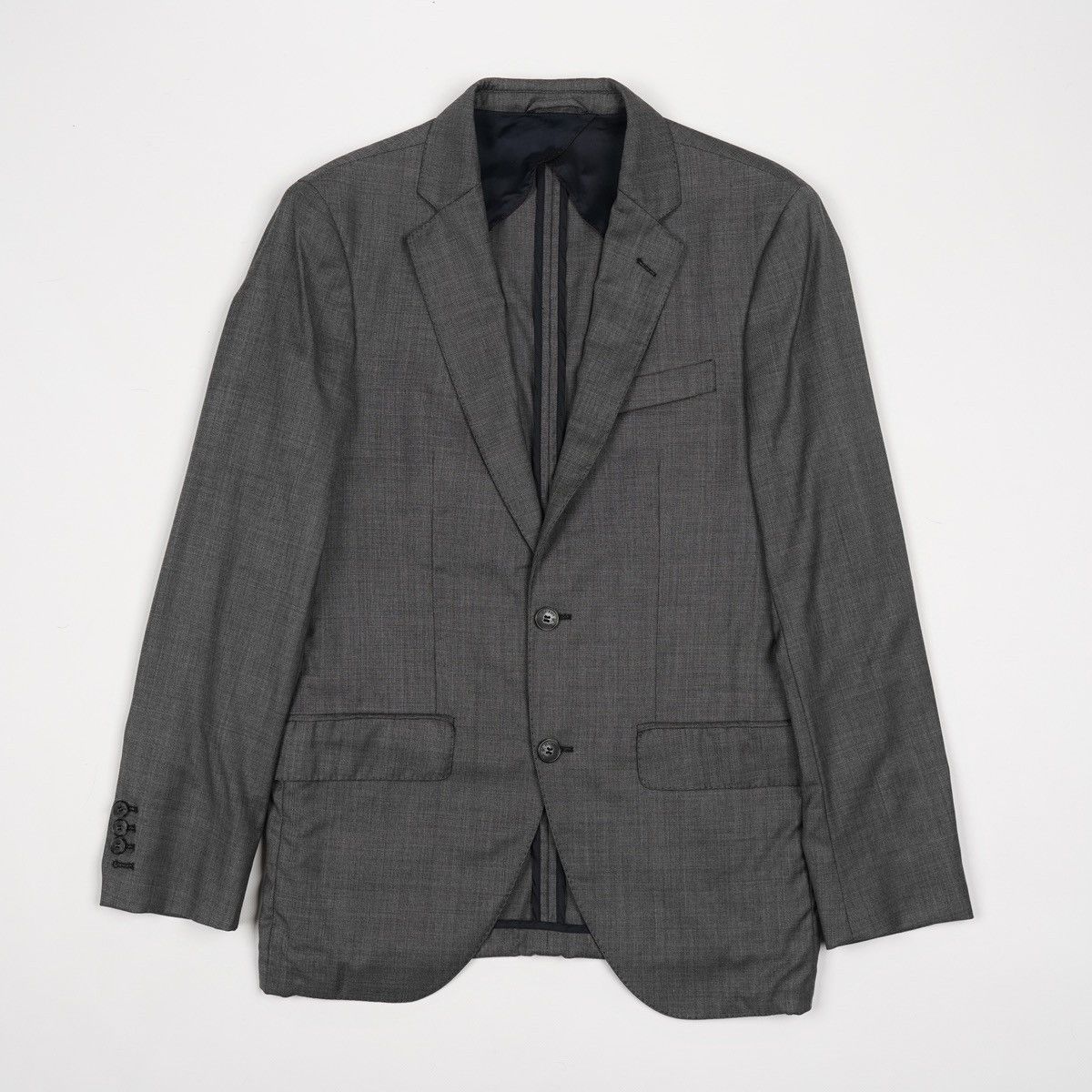 Hackett × Loro Piana Hackett Loro Piana Suit Grey Blazer Jacket Size 38R - 4 Thumbnail