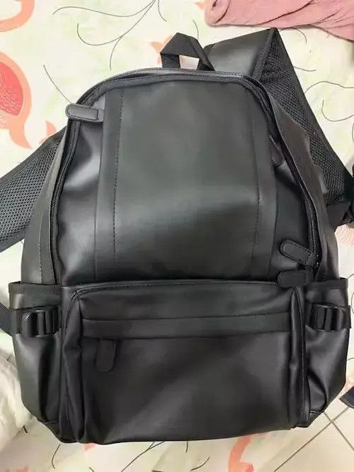 Leather Fashion waterproof faux leather backpack aesthetic Size ONE SIZE - 2 Thumbnail