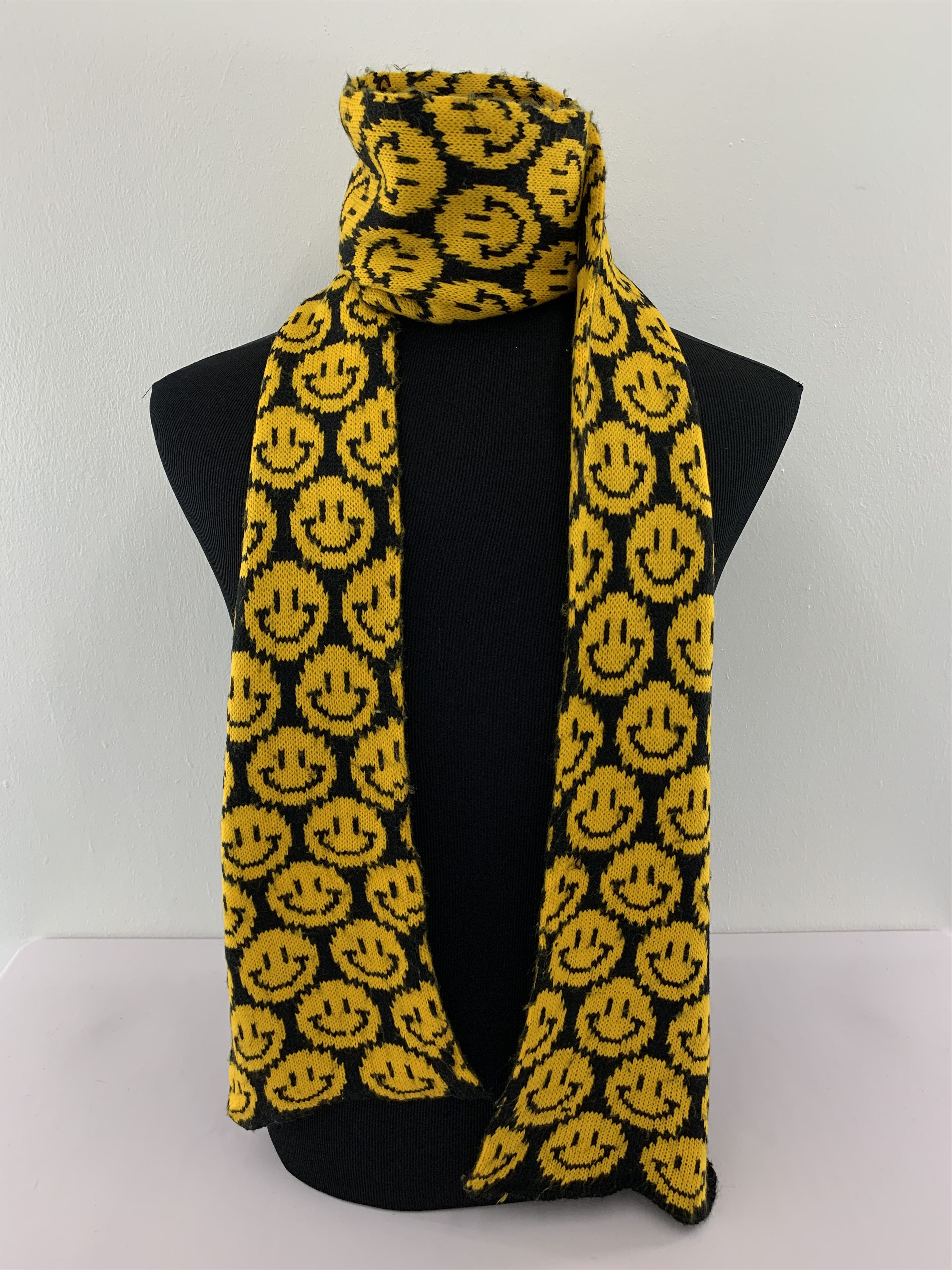 Vintage Smiley Scarf Wool Muffler Neck Wrap BL5168 Size ONE SIZE - 1 Thumbnail