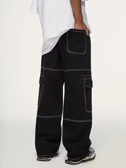 Japanese Brand Multi Pocket Baggy Cargo Denim Size US 32 / EU 48 - 2 Thumbnail
