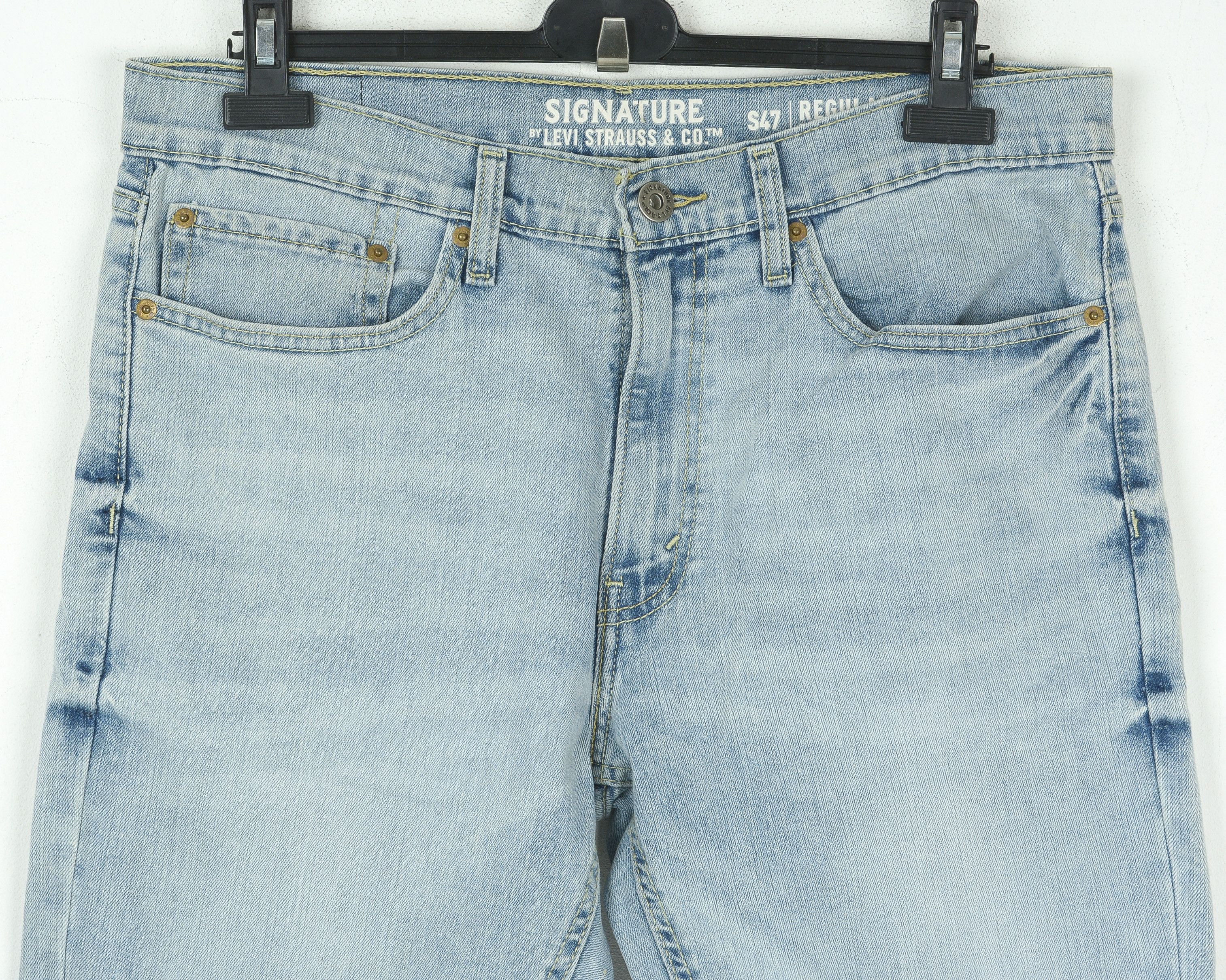 Levi's Signature S47 W34 L30 Jeans Denim Pants Zip Fly Taper Reg Size US 34 / EU 50 - 2 Thumbnail
