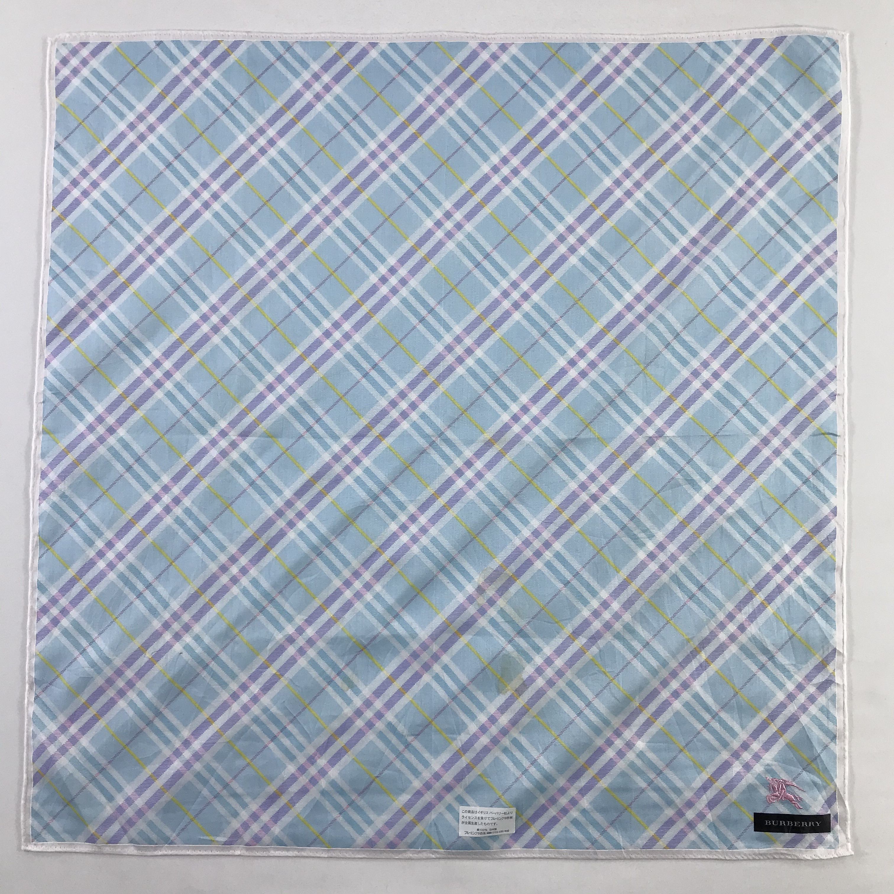 Burberry × Vintage Burberry Bandana / Handkerchief / Neckerchief - S932 Size ONE SIZE - 1 Thumbnail