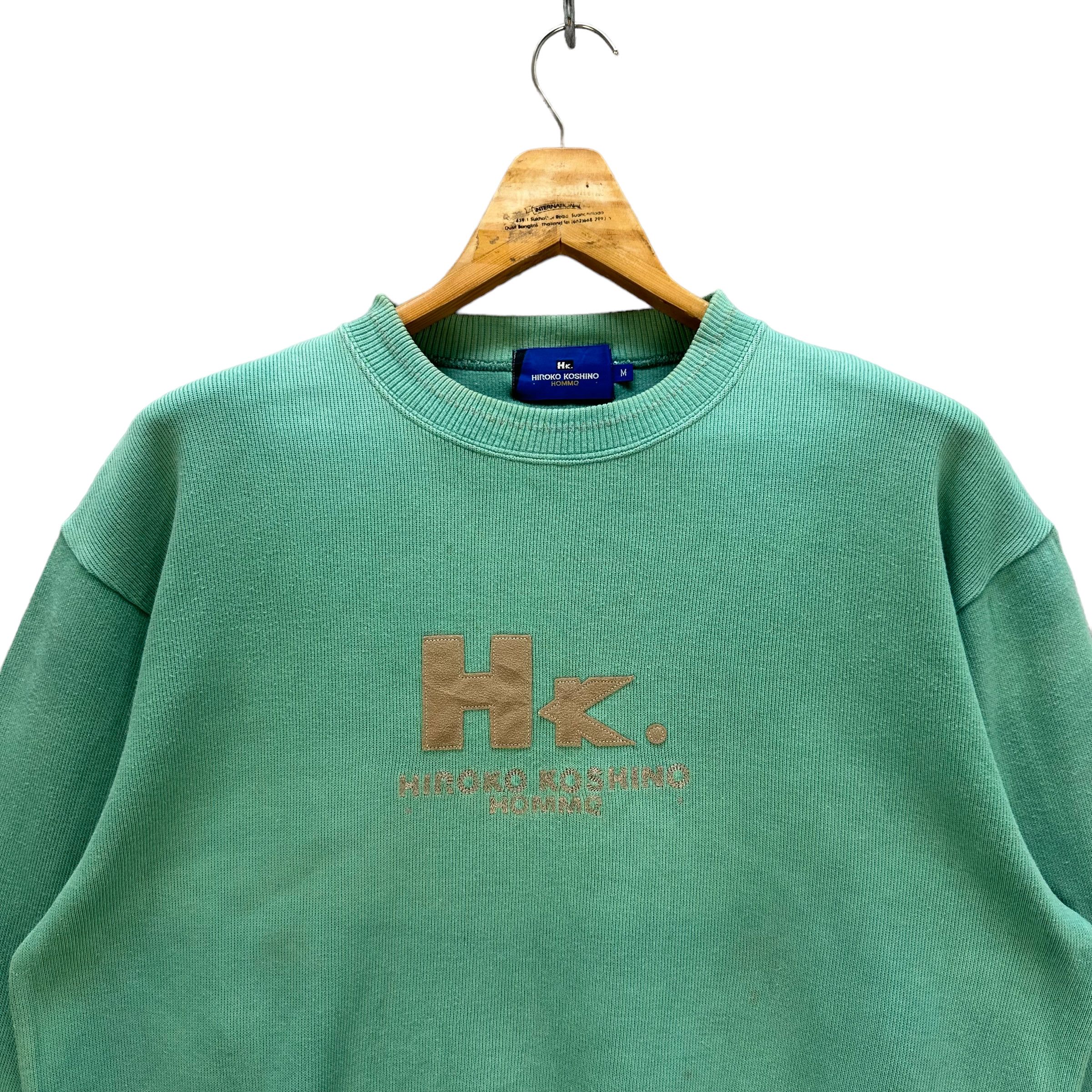 Hiroko Koshino Homme VINTAGE HIROKO KOSHINO HOMME BIG LOGO SWEATSHIRTS #8483-011 Size US M / EU 48-50 / 2 - 2 Thumbnail