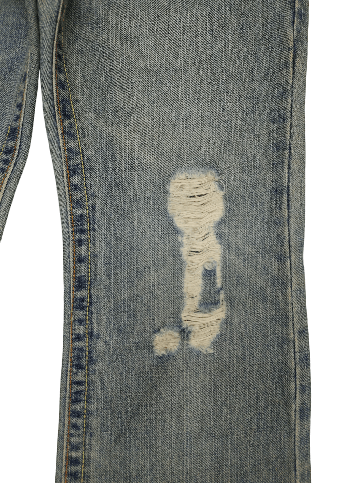 If Six Was Nine Flare Jeans Doll Distress Faded Boot Cut Y2k Mudmax Size US 30 / EU 46 - 6 Thumbnail