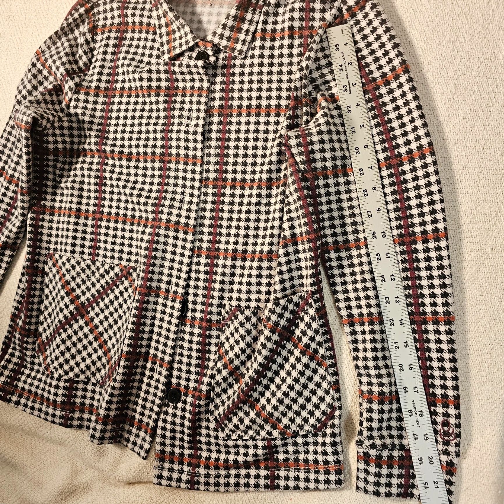 Vintage VINTAGE Cuddl Duds Comfortwear Button Front Jacket Fig Houndstooth Black White Size S Women Size S / US 4 / IT 40 - 6 Thumbnail