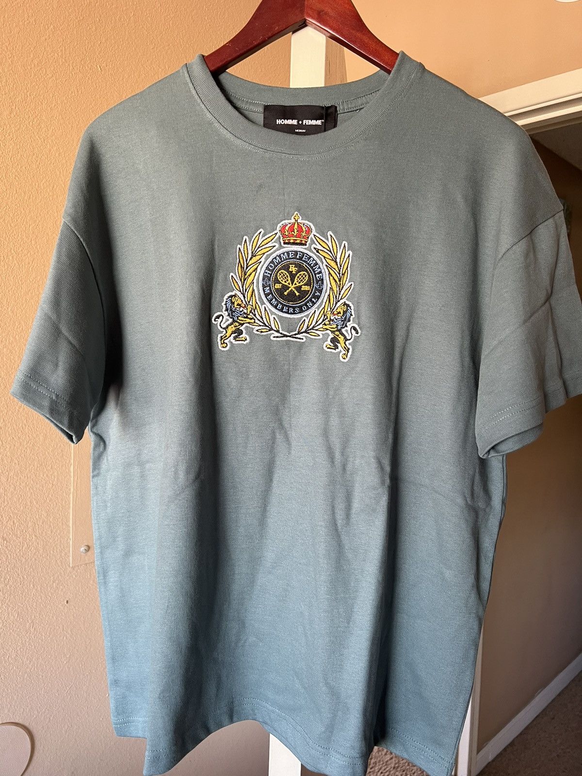 Homme + Femme La Homme Femme Tennis Crest Teal Tee Size US M / EU 48-50 / 2 - 2 Thumbnail