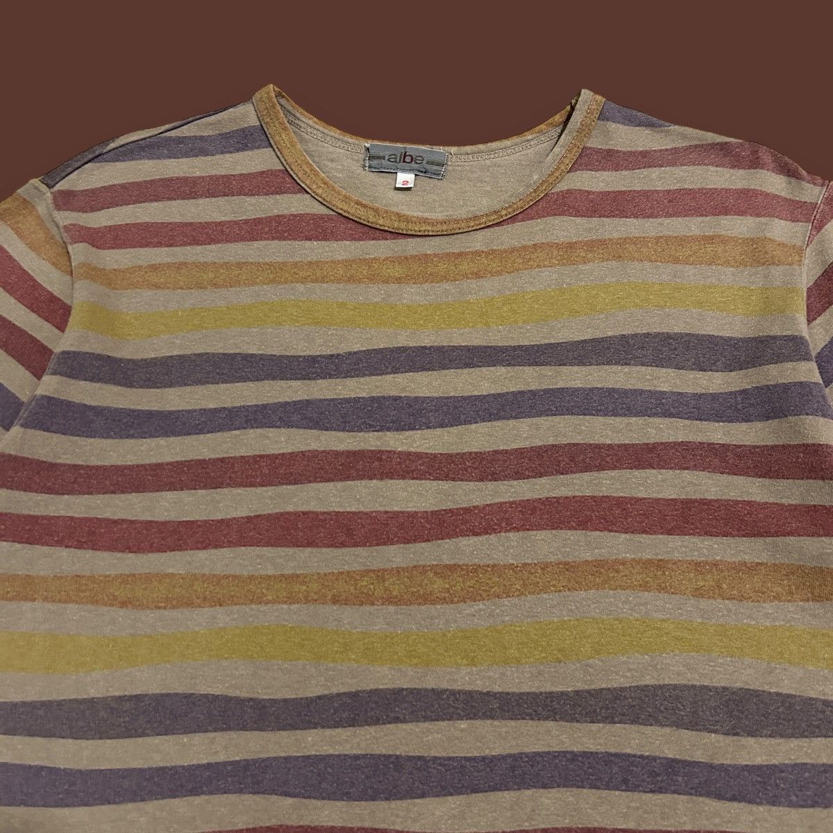 Japanese Brand 1990s Albe - Striped Tee Size US M / EU 48-50 / 2 - 5 Thumbnail