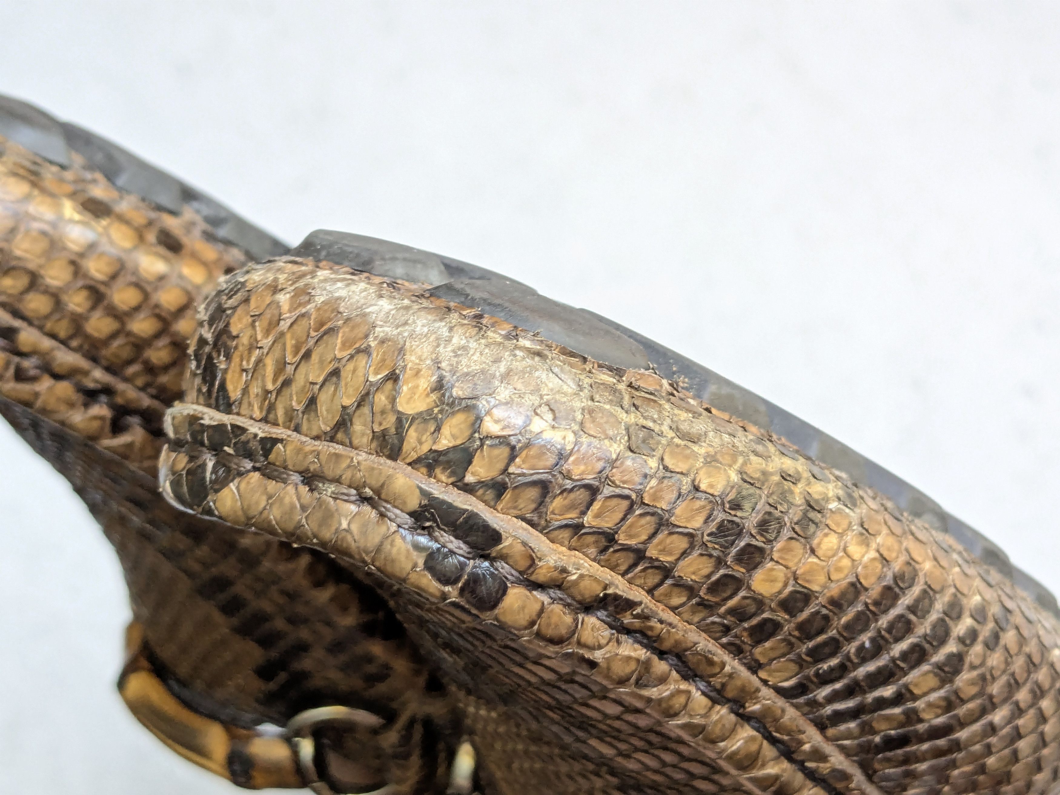 Gucci Gucci Horsebit Loafers Python Snakeskin 10.5 Leather Brown Size US 10.5 / EU 43-44 - 17 Thumbnail