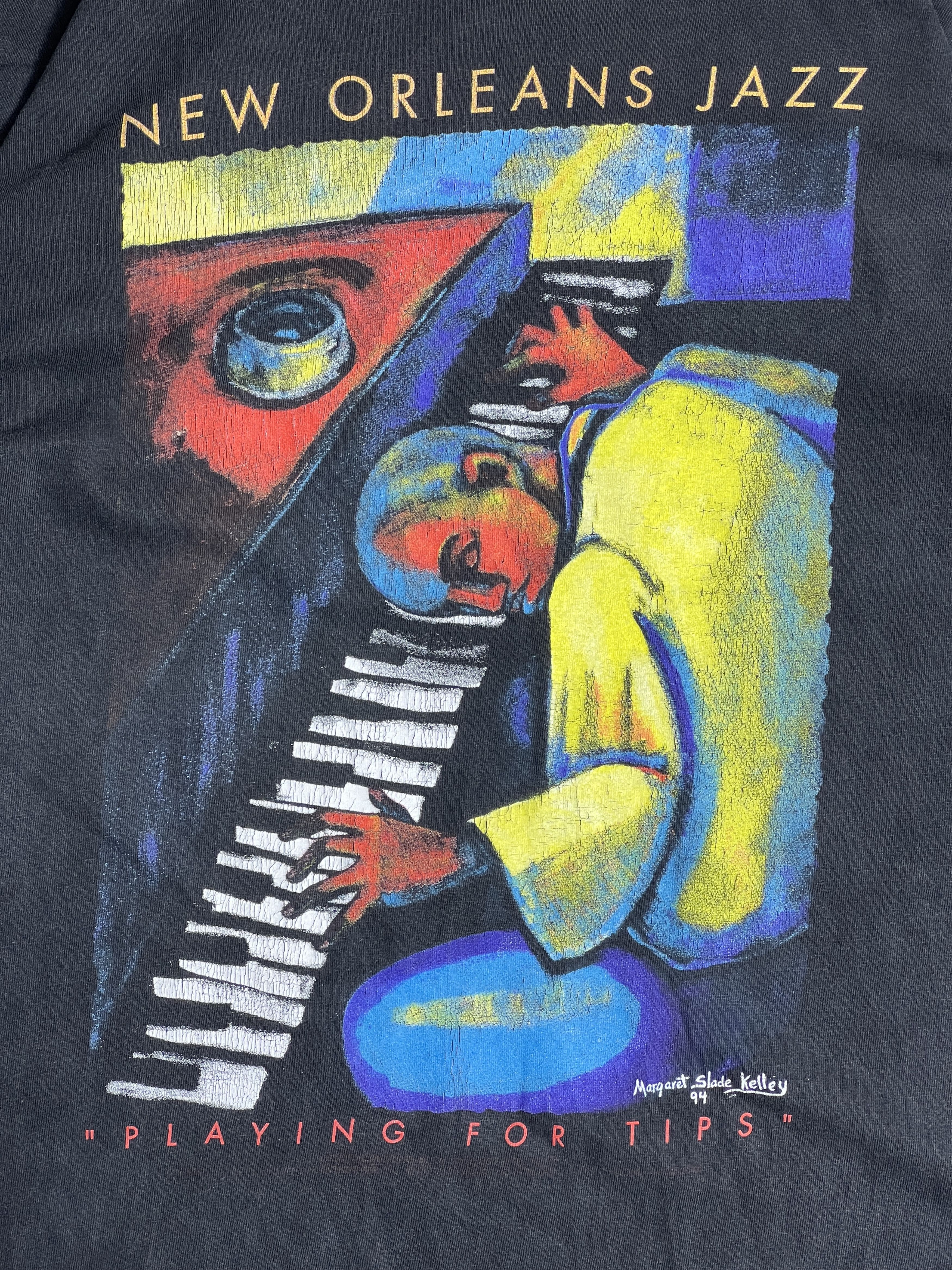 Vintage Vtg 90s Margaret Slade Kelley New Orleans Jazz (L) GTME342 Size US L / EU 52-54 / 3 - 2 Thumbnail