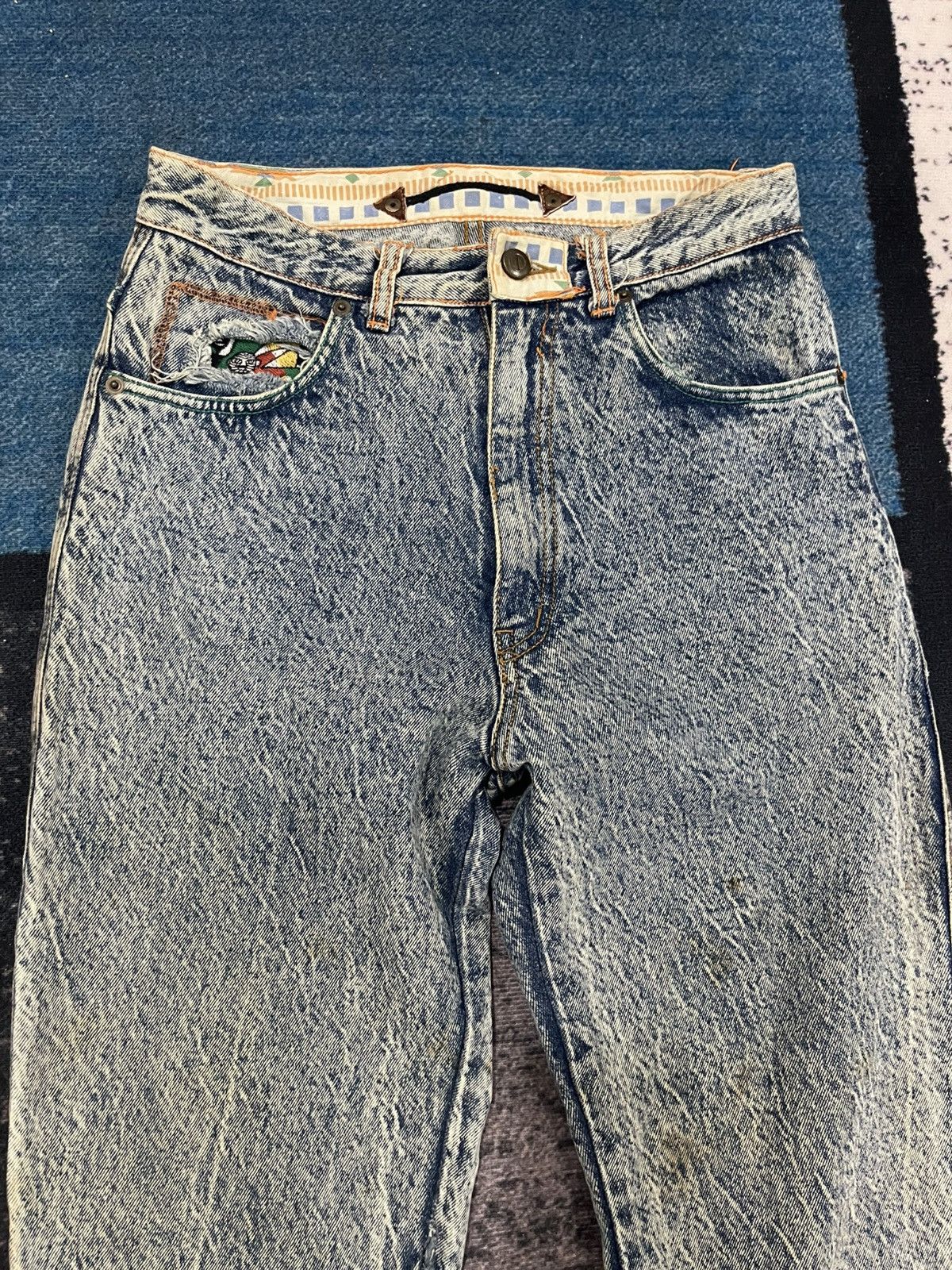 Kansai Yamamoto Vintage Kansai O2 Acid Wash Denim Jeans Size US 28 / EU 44 - 3 Thumbnail