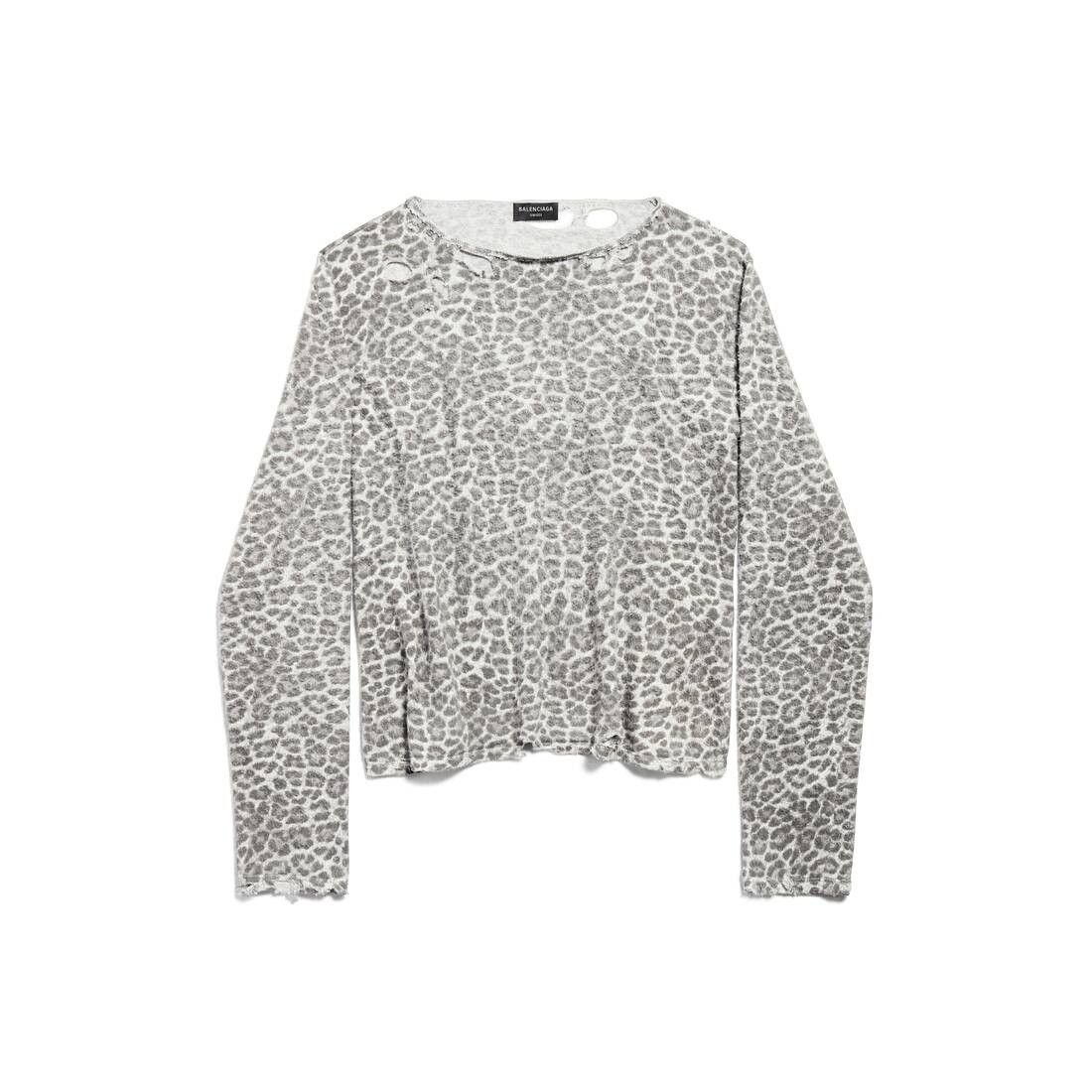 Balenciaga o1w1db10226 Leopard Sweater in Multicolor Size US L / EU 52-54 / 3 - 1 Thumbnail