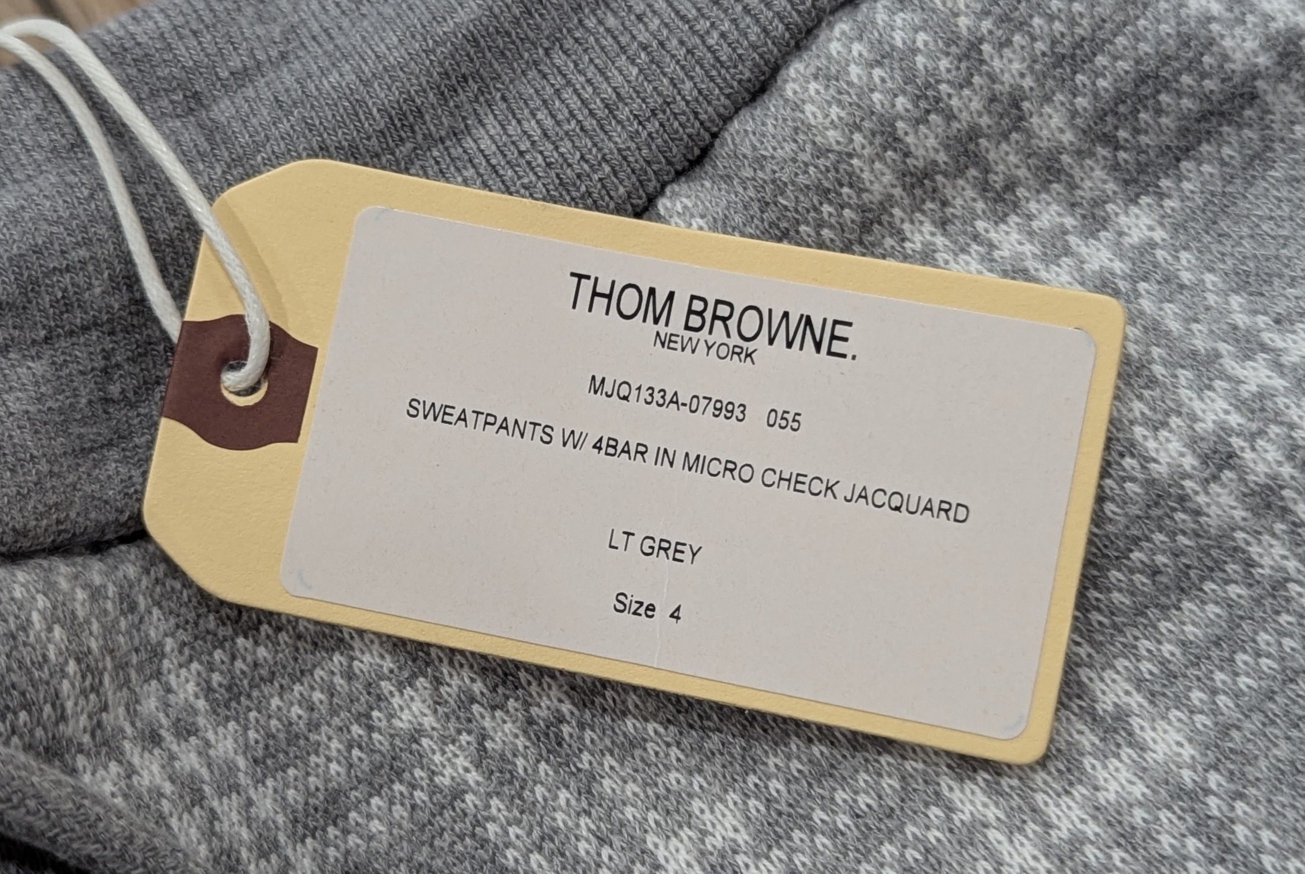 Thom Browne THOM BROWNE Plaid Drawstring Jogger Pants Gray 4 - XL Size US 36 / EU 52 - 10 Thumbnail