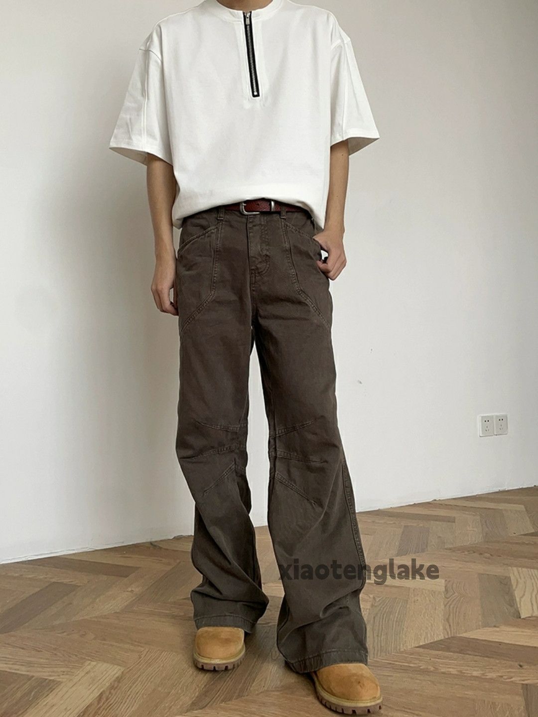 Designer × Japanese Brand × Vintage washed faded cleanfit workwear carpenter flared pants Size US 32 / EU 48 - 7 Thumbnail