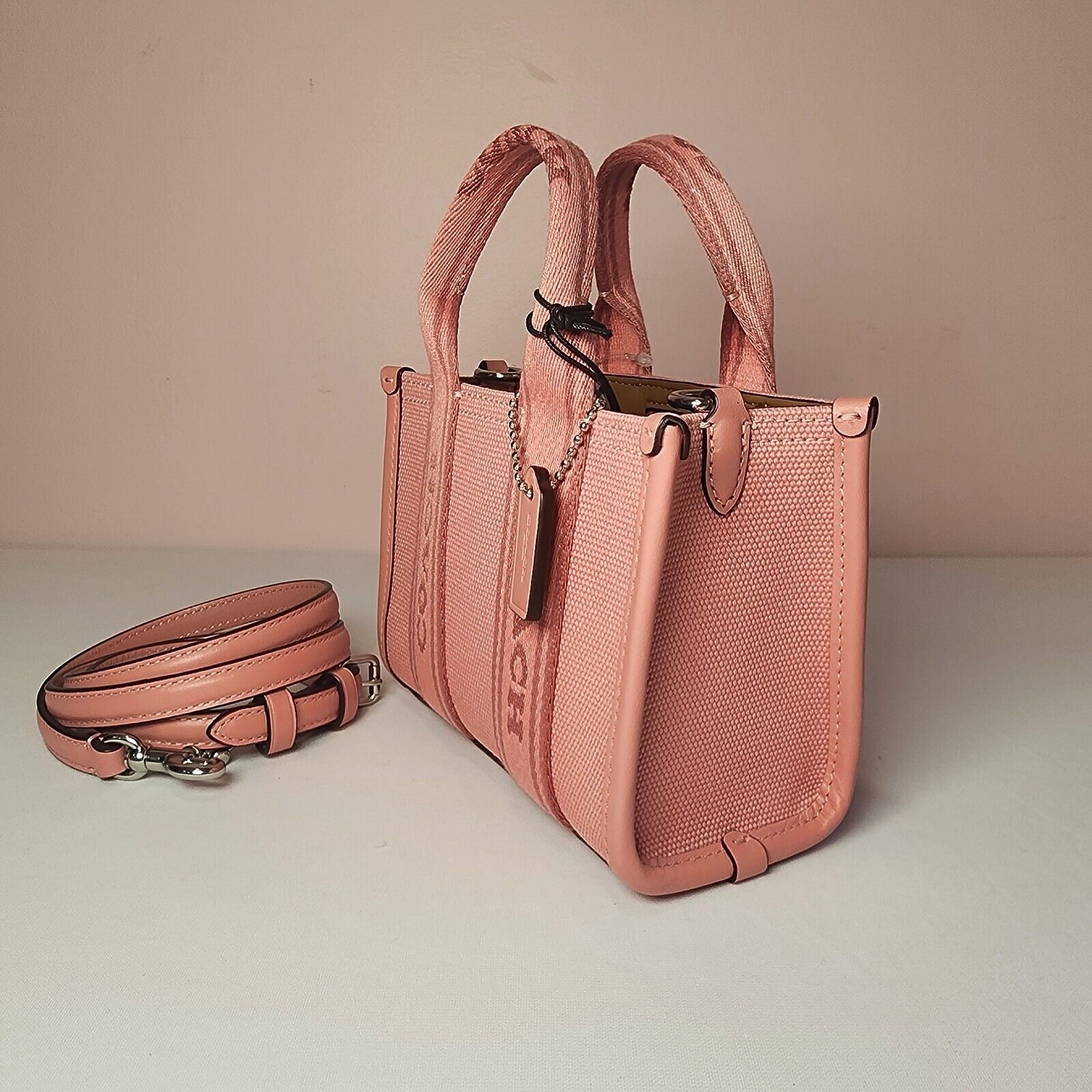 Coach NWT Coach Smith Mini Tote CS618 Silver Light Blush Pink Size ONE SIZE - 2 Thumbnail