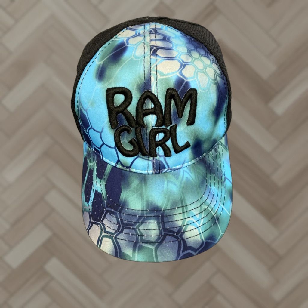 Logo 7 Dodge Ram Logo Ram Girl Snapback Hat Cap Trucker Blue/ Black/ 726 Size ONE SIZE - 1 Thumbnail