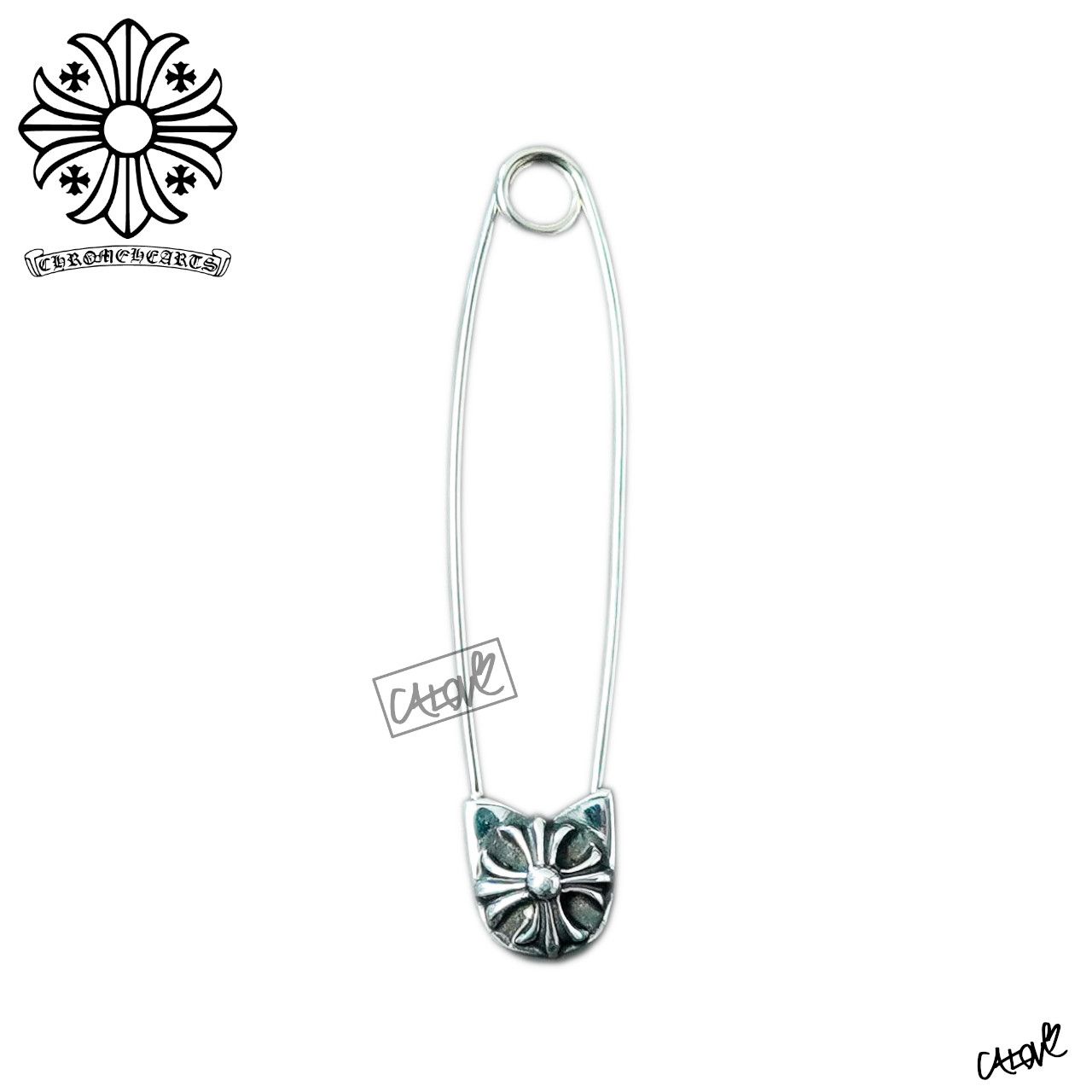 image of Chrome Hearts Safety Pin (Slv) in Silver, Men's