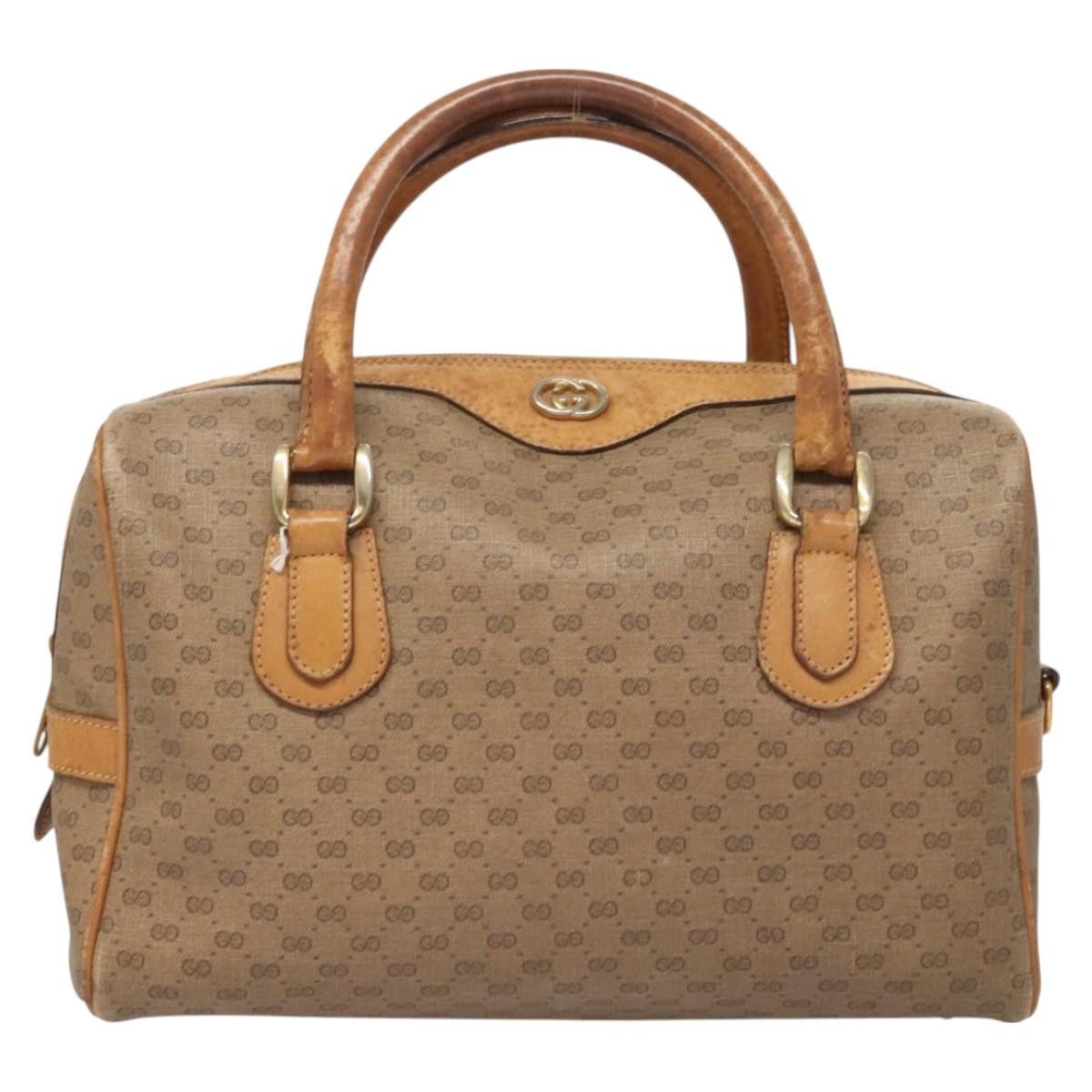 Gucci GUCCI Micro GG Supreme Hand Bag Pvc Leather Brown Gold 002 Size ONE SIZE - 2 Thumbnail