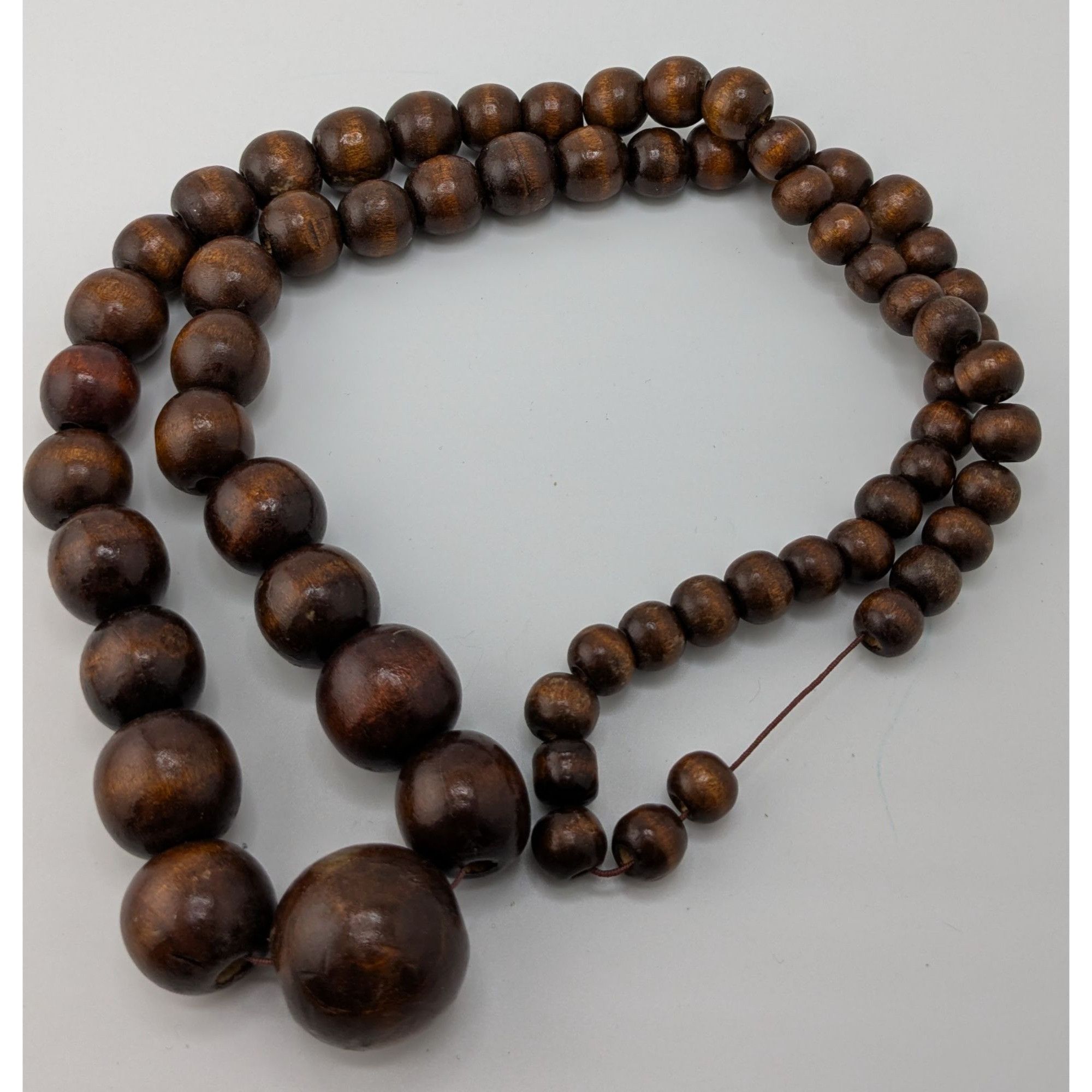 Other Vintage Handmade Brown Wooden Bead Necklace Size ONE SIZE - 6 Thumbnail