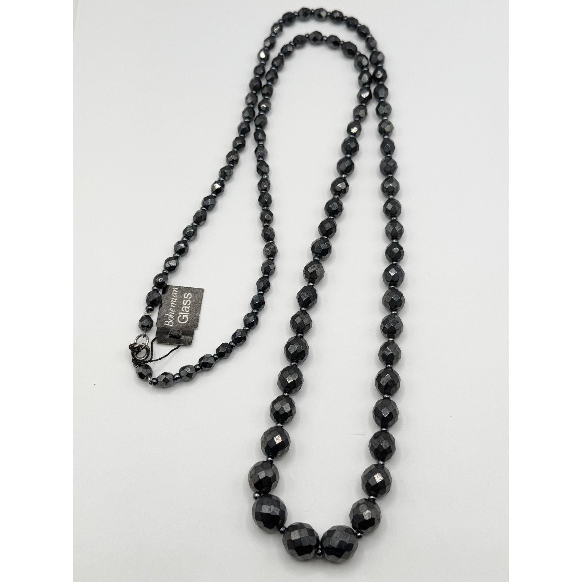 Vintage Vintage black grey bohemian glass beaded necklace Size ONE SIZE - 5 Thumbnail