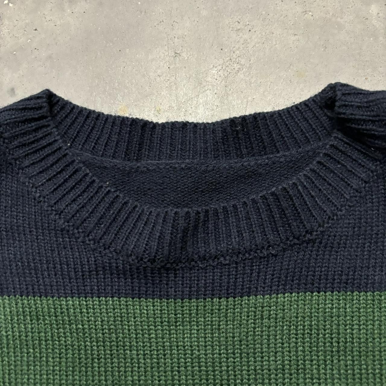 Japanese Brand × Vintage Crazy Vintage Y2K/2000s Grunge Green Striped Emo Essential Sweater! Size S / US 4 / IT 40 - 4 Thumbnail