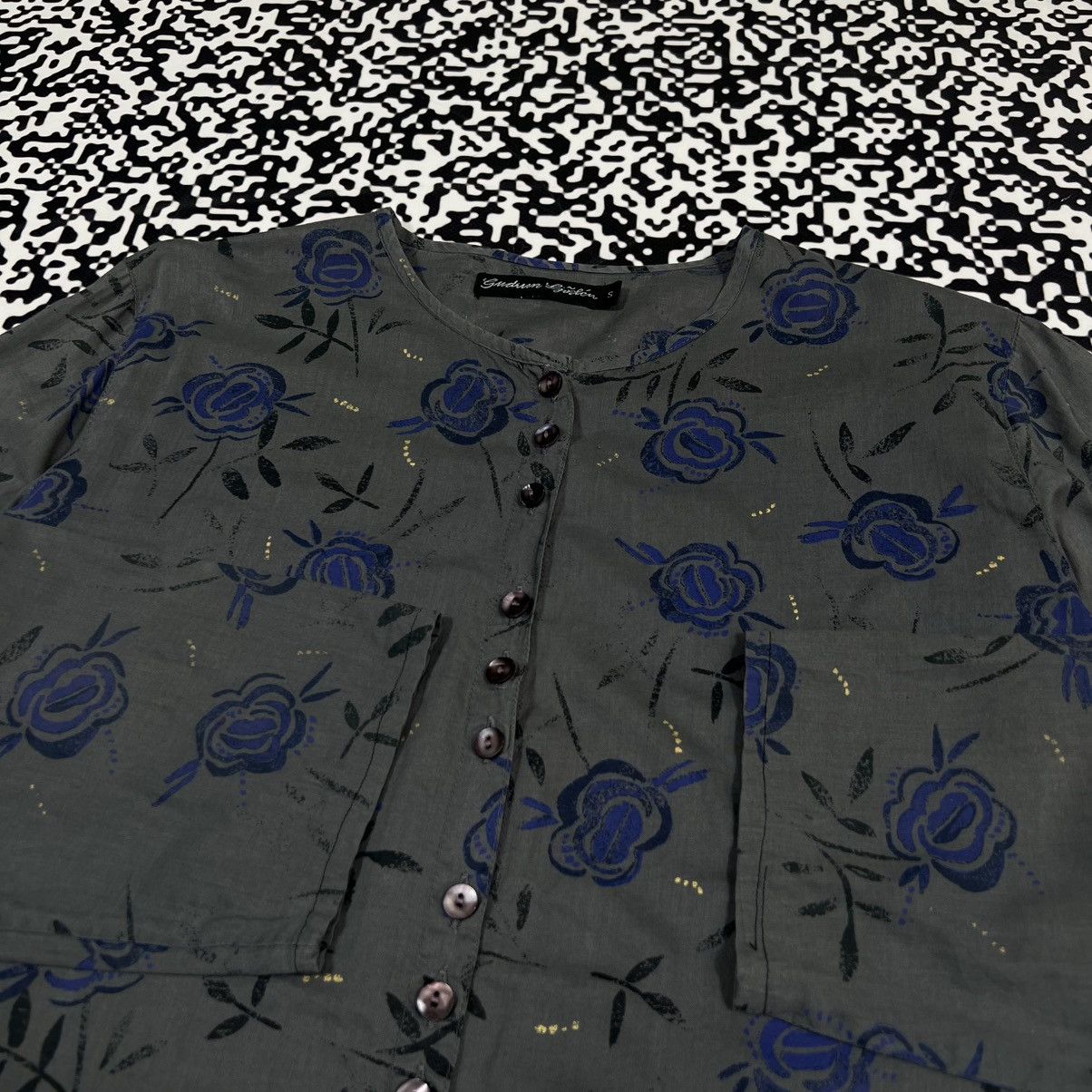 Gudrun Sjoden Gudrun Sjoden Floral Monogram Retro Shirt Casual Style Size M / US 6-8 / IT 42-44 - 7 Thumbnail