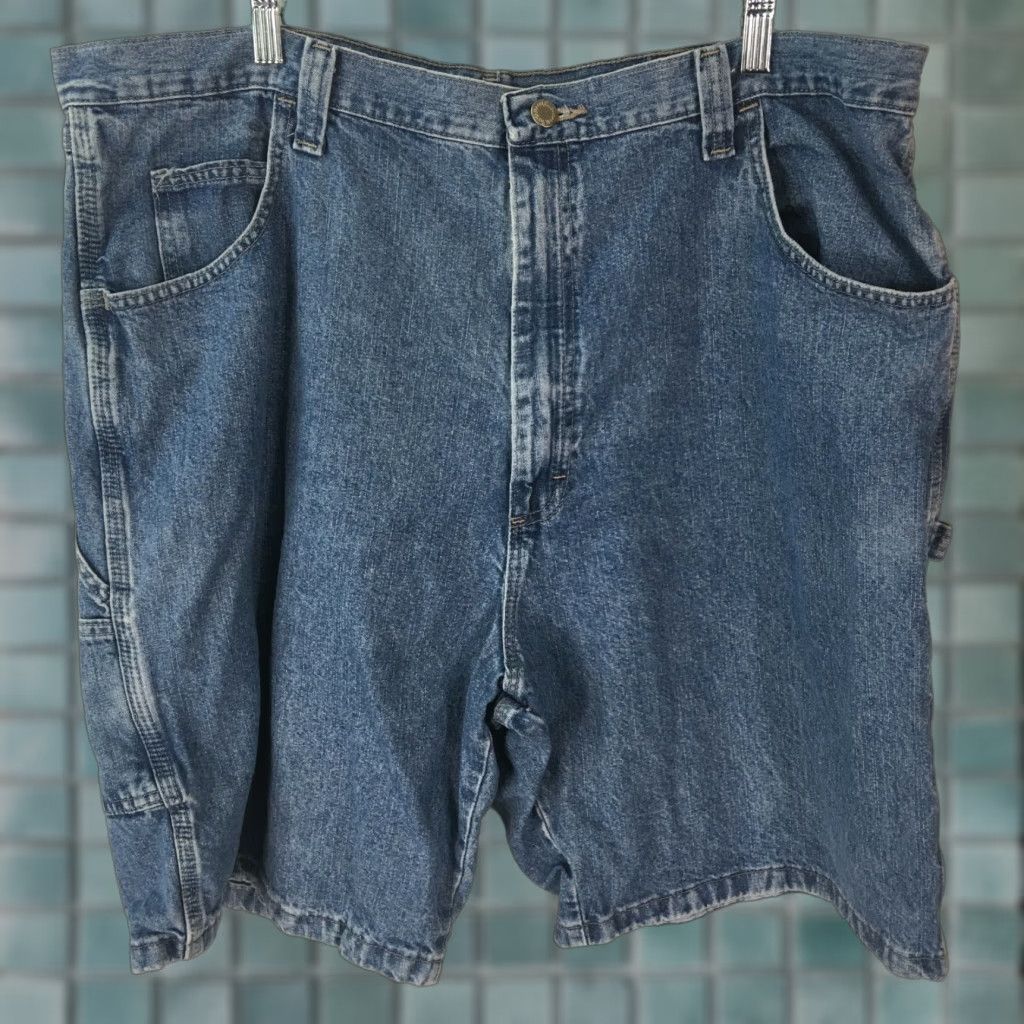 Wrangler Wrangler Mens Shorts Denim Carpenter Relaxed Regular Size 42 Blue 9 Inseam Vintage No 80s 90s Casual Mens Regular Denim Short Size US 42 / EU 58 - 1 Thumbnail
