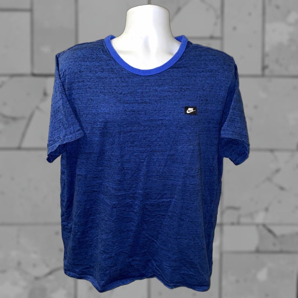 Nike Nike T-Shirt Mens 2XL Short Sleeve Cotton Blue Basic Tee Regular Fit Size US XXL / EU 58 / 5 - 1 Thumbnail