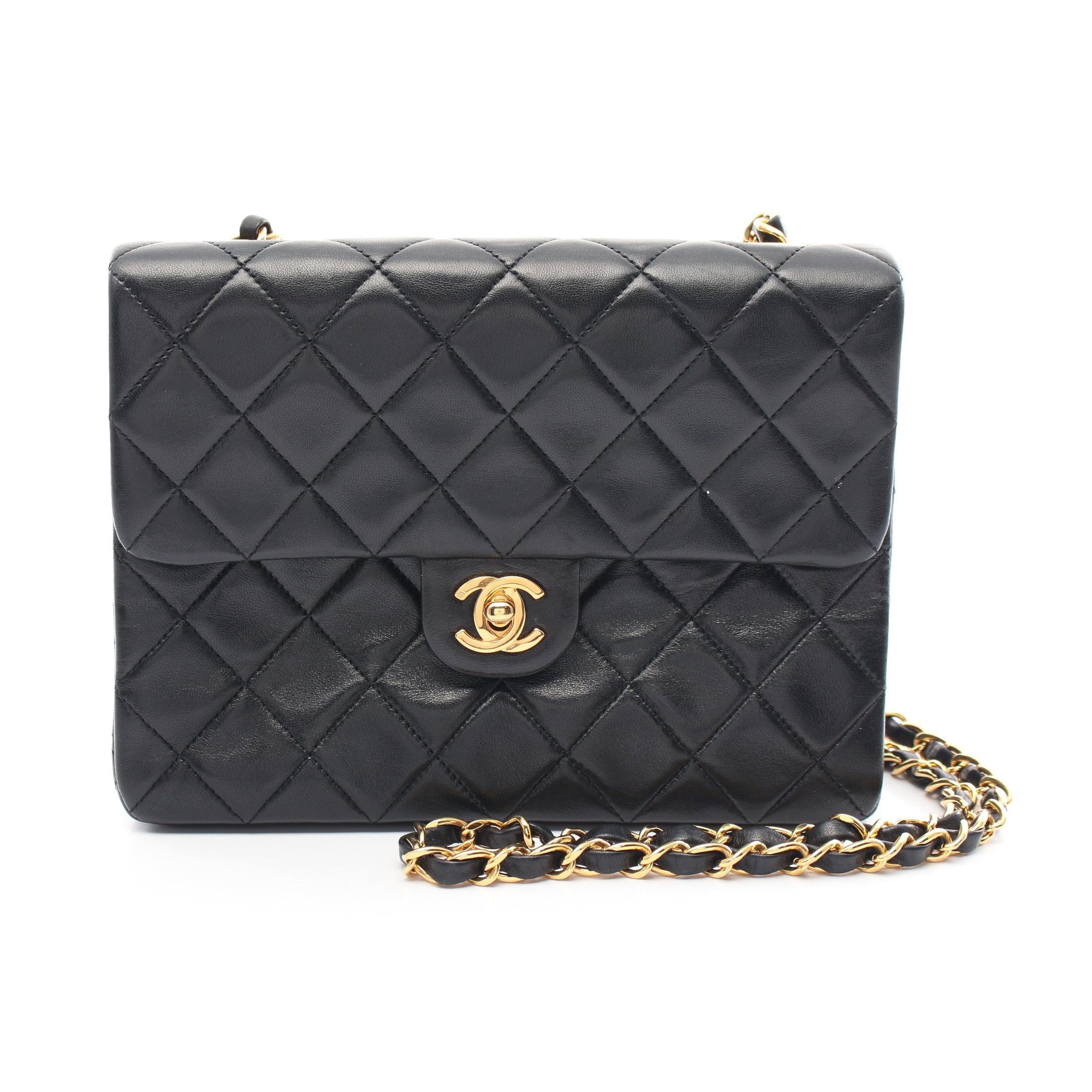 Chanel Chanel Mini Matelasse 20 Chain Shoulder Bag Lambskin Black Gold Hardware Size ONE SIZE - 1 Thumbnail