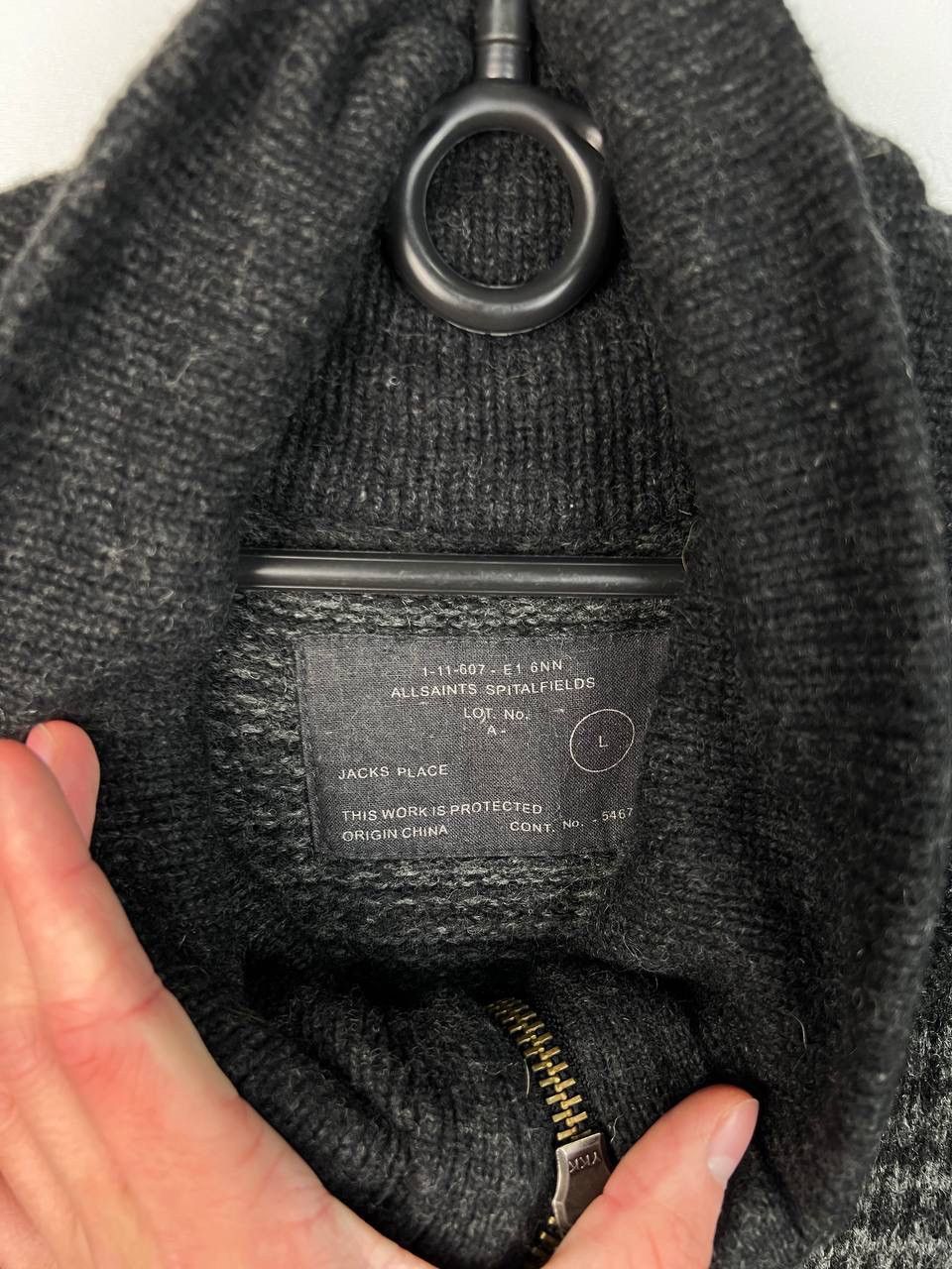 Allsaints Allsaints luxury wool zip sweaters size L Size US L / EU 52-54 / 3 - 4 Thumbnail