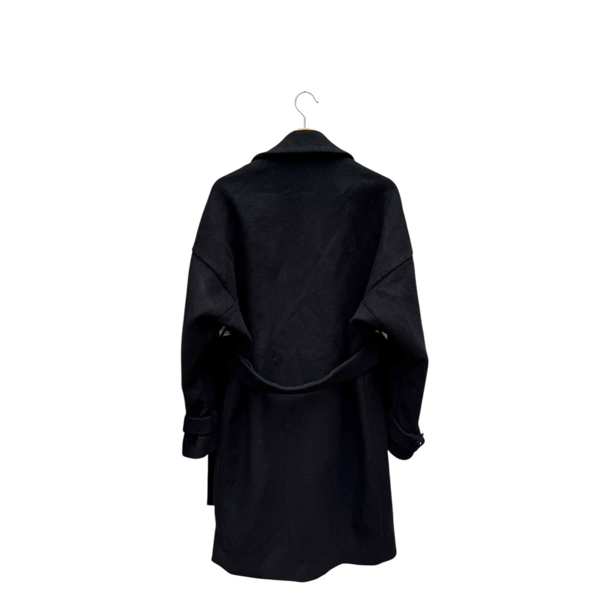 Mugler Black Wool Belted Coat Size M / US 6-8 / IT 42-44 - 5 Thumbnail