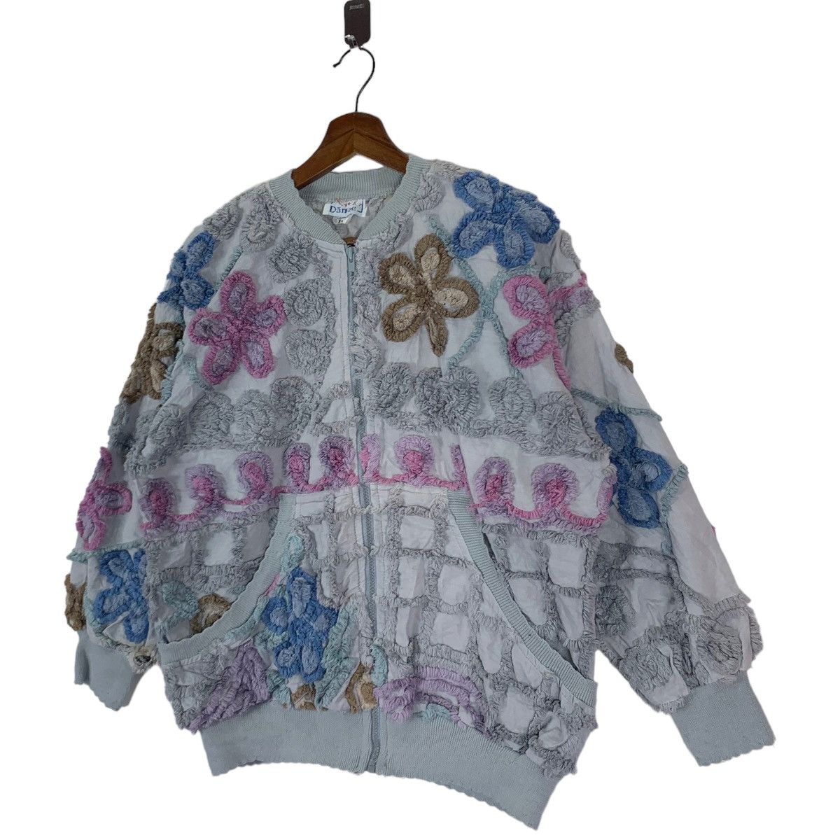 Designer × Vintage Vintage Damze Flower Embroidery Logo Women Sweater Size US XL / EU 56 / 4 - 2 Thumbnail