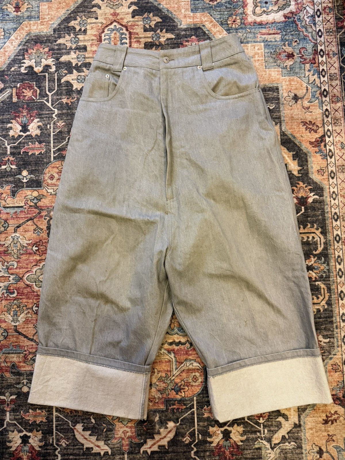 Vaquera Vaquera FW19 Oversized Baggy Zoot Suit Denim Jeans Trousers Size US 30 / EU 46 - 1 Thumbnail