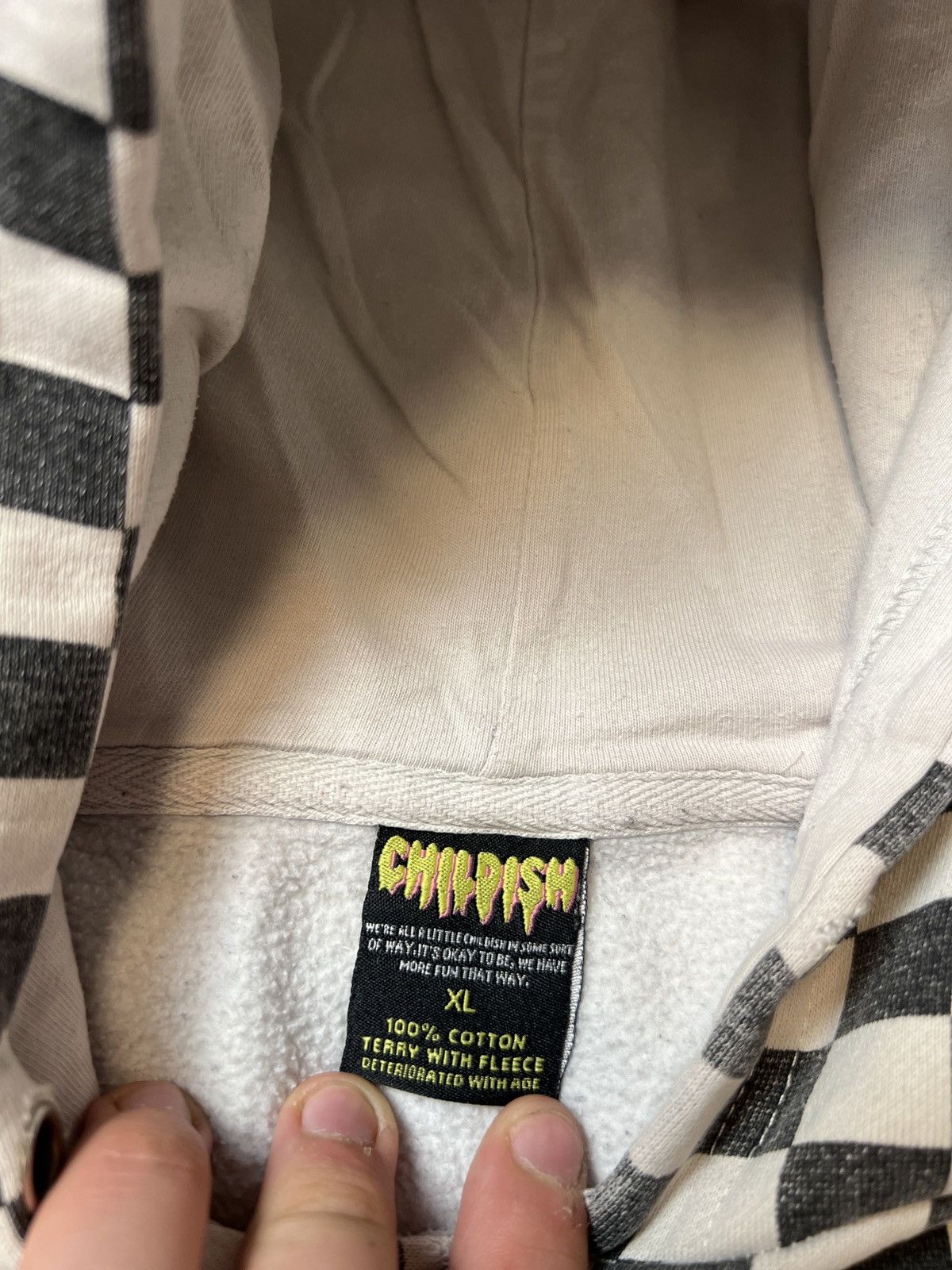 Vintage Childish Checkered Vintage Skate Hoodie Y2K Size US XL / EU 56 / 4 - 8 Thumbnail