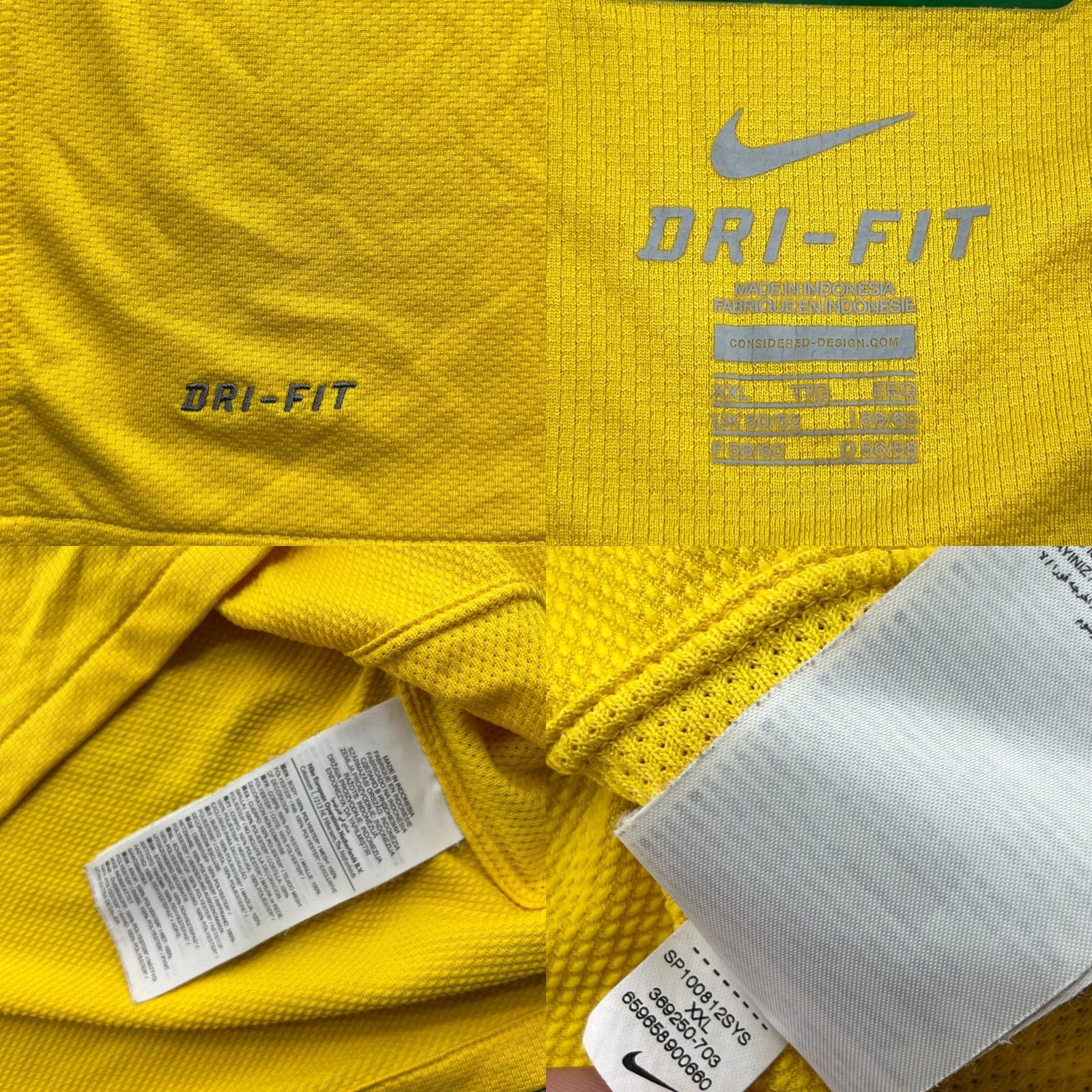 Nike Nike Brazil 2010 2011 Home Football Jersey Mens 2XL Yellow Adult Shirt Size US XXL / EU 58 / 5 - 9 Thumbnail